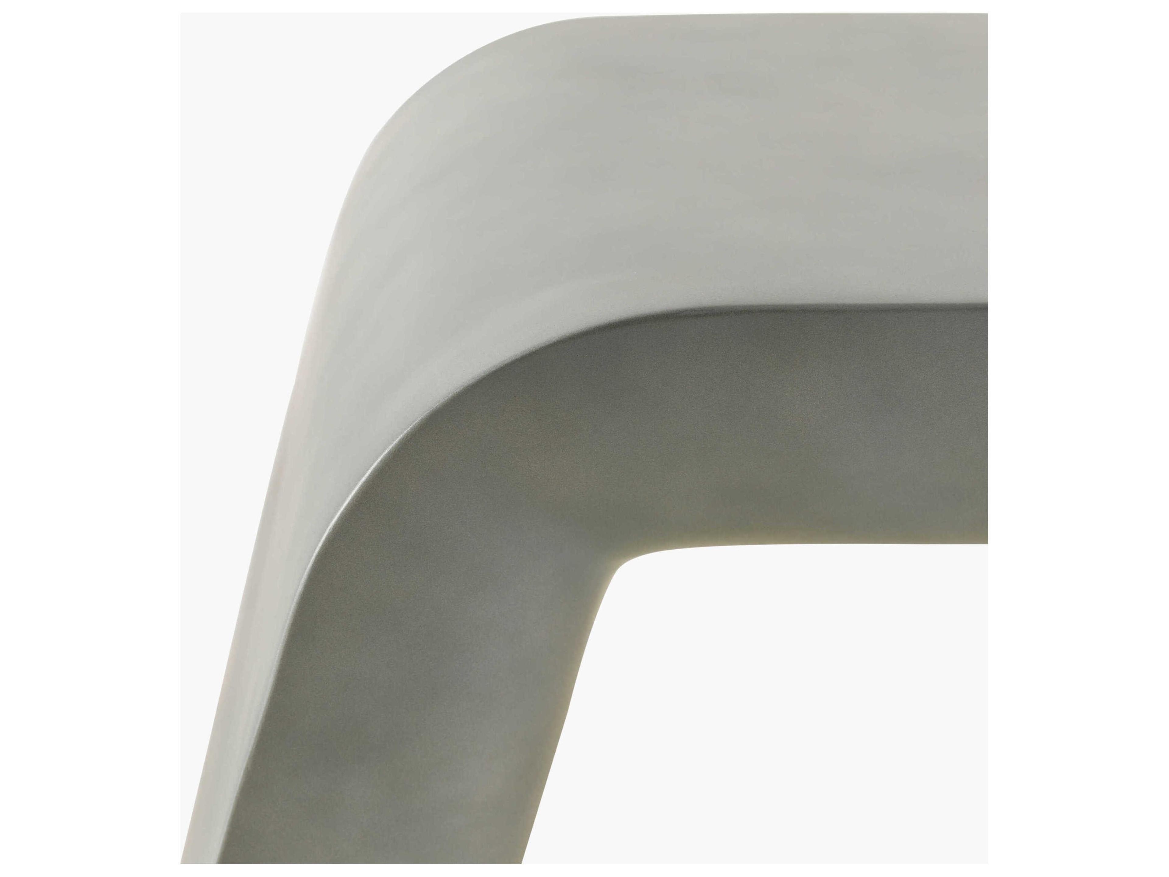 Surya Outdoor Pupil Stained Gray Resin Rectangular Garden Stool