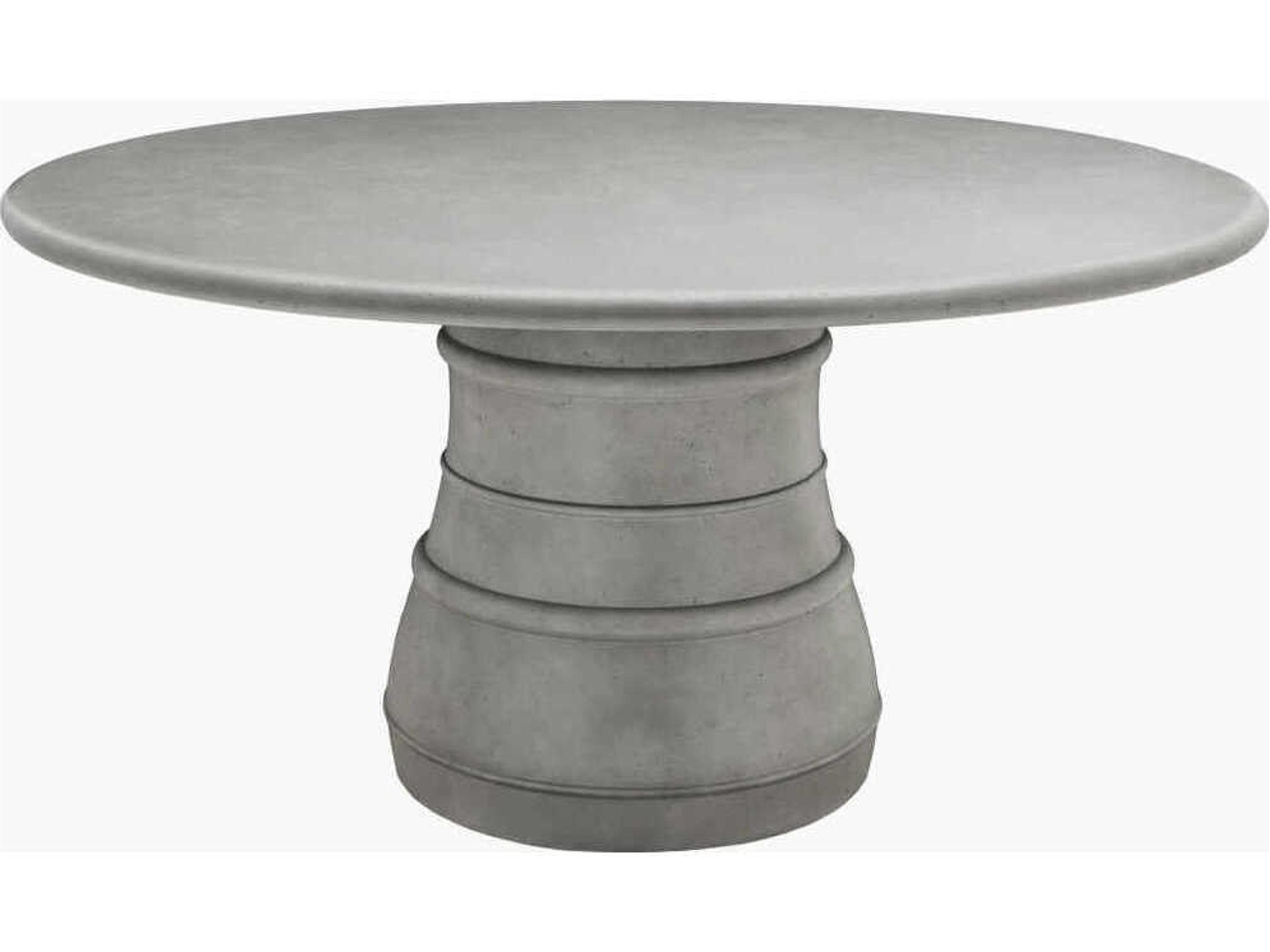Ravenna Light Gray Concrete Round Dining Table