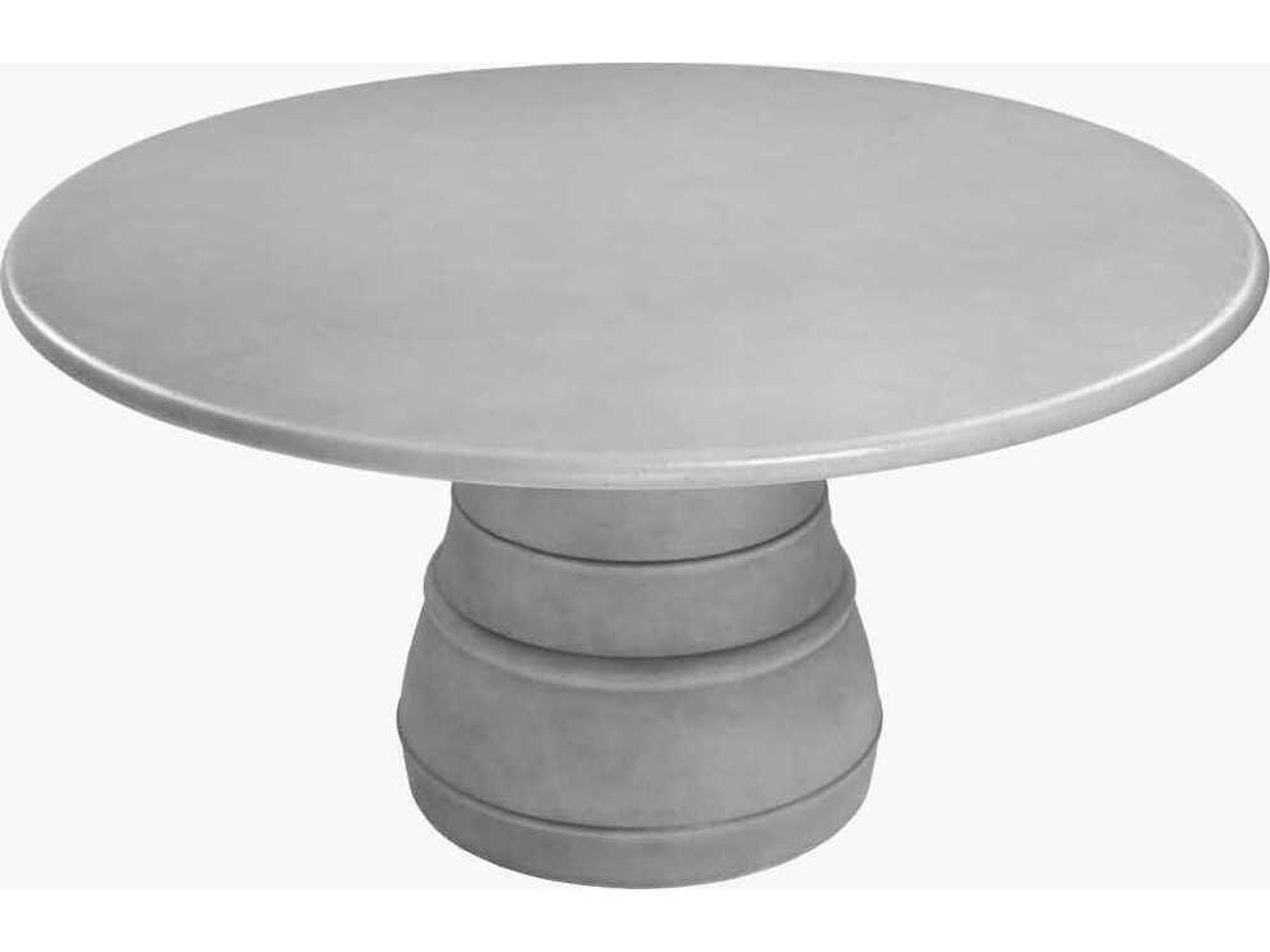 Surya Outdoor Ravenna Light Gray Concrete Round Dining Table