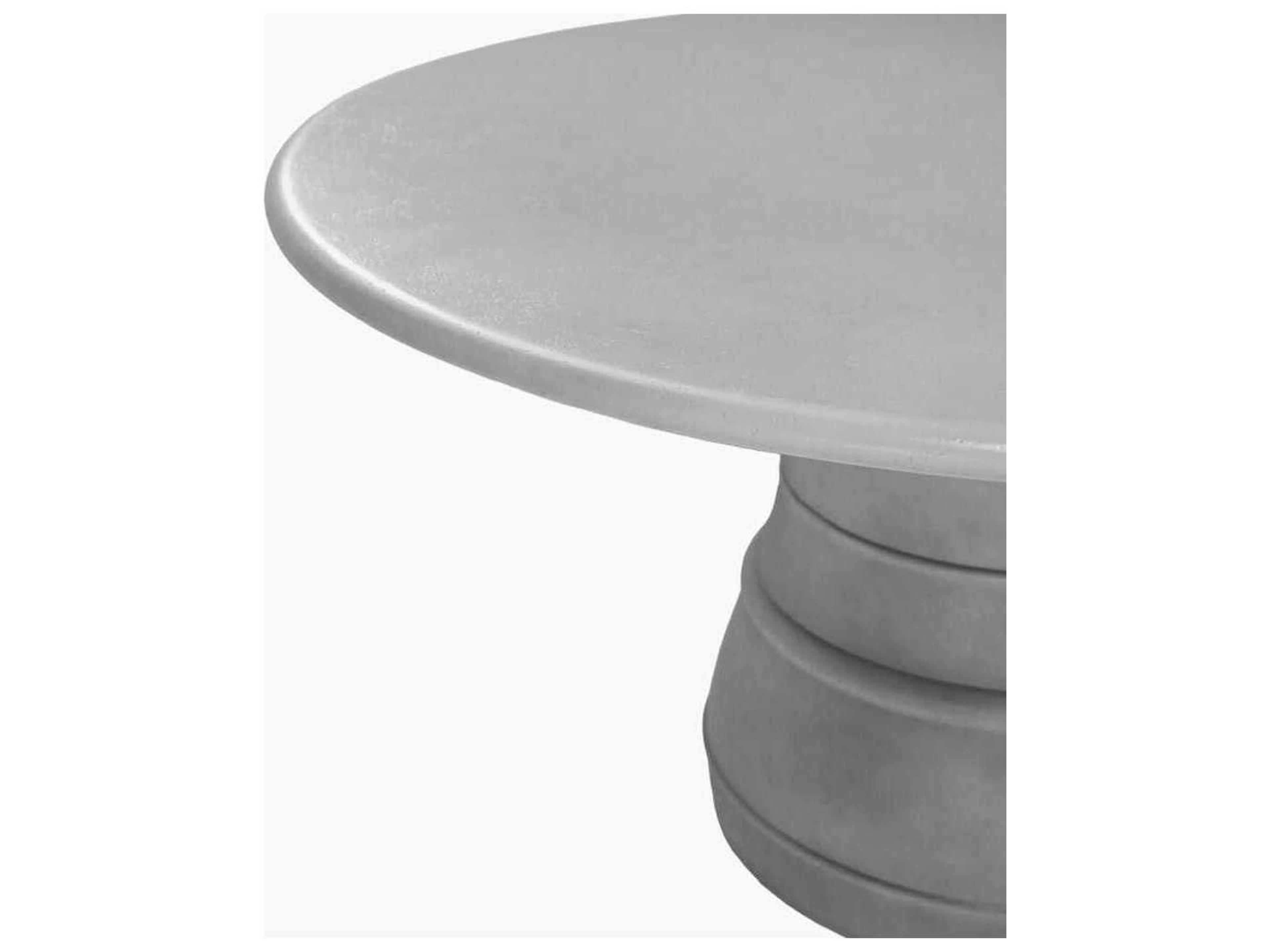 Surya Outdoor Ravenna Light Gray Concrete Round Dining Table