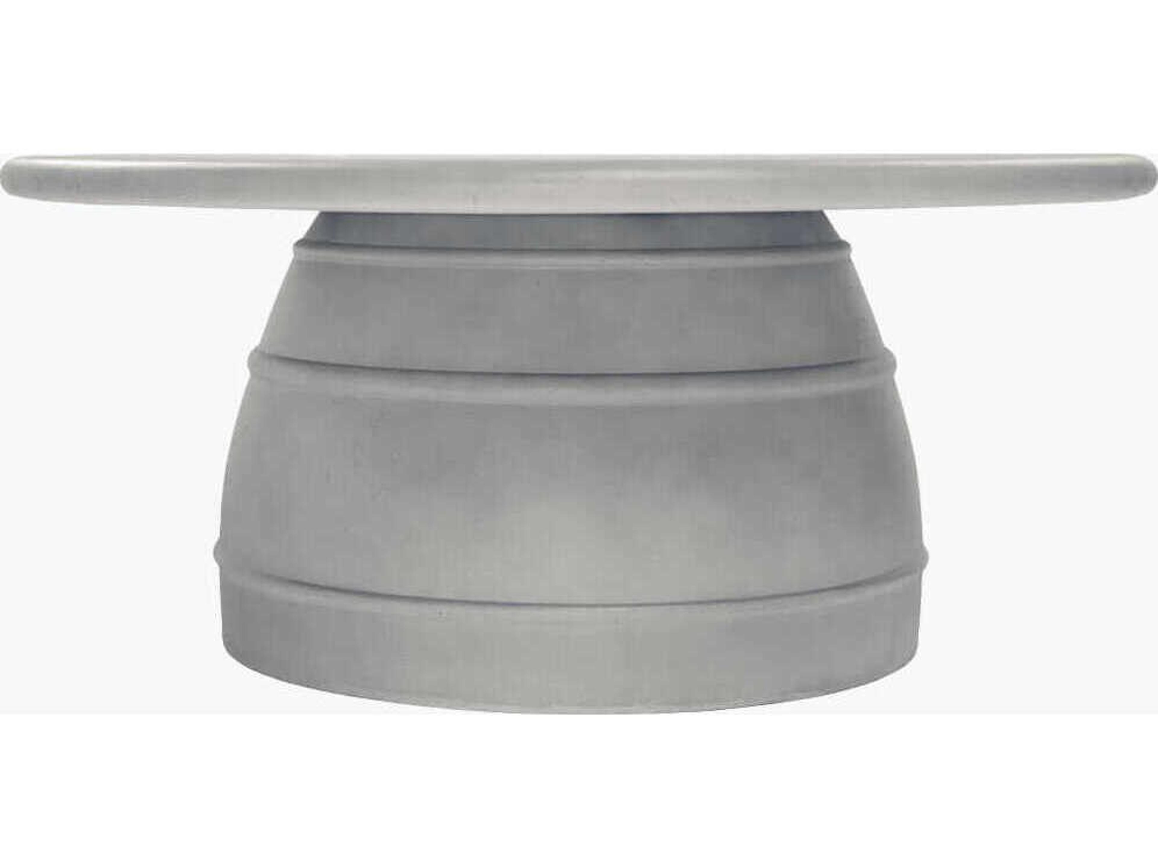Surya Outdoor Ravenna Light Gray Concrete Round Coffee Table