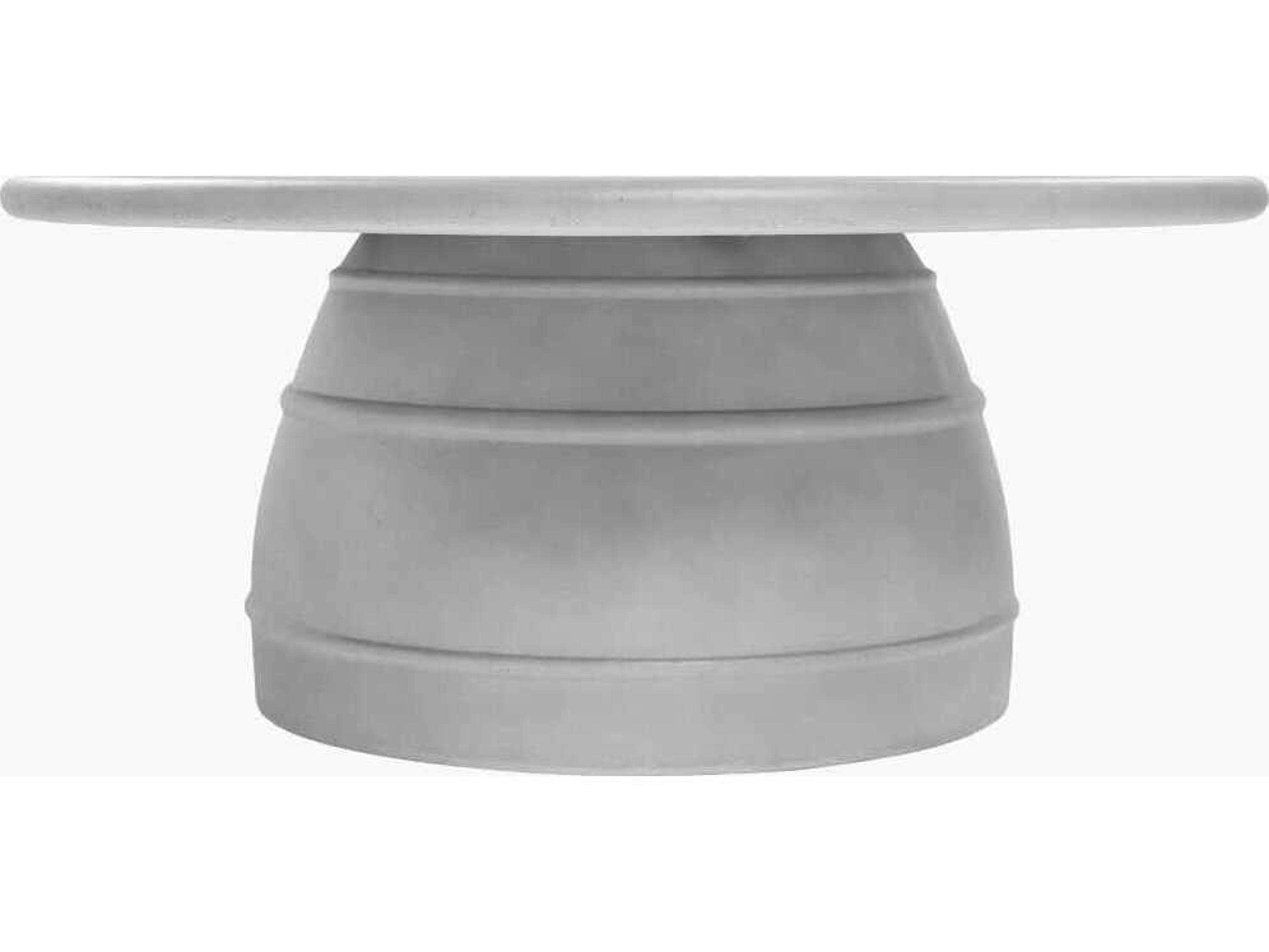 Surya Outdoor Ravenna Light Gray Concrete Round Coffee Table
