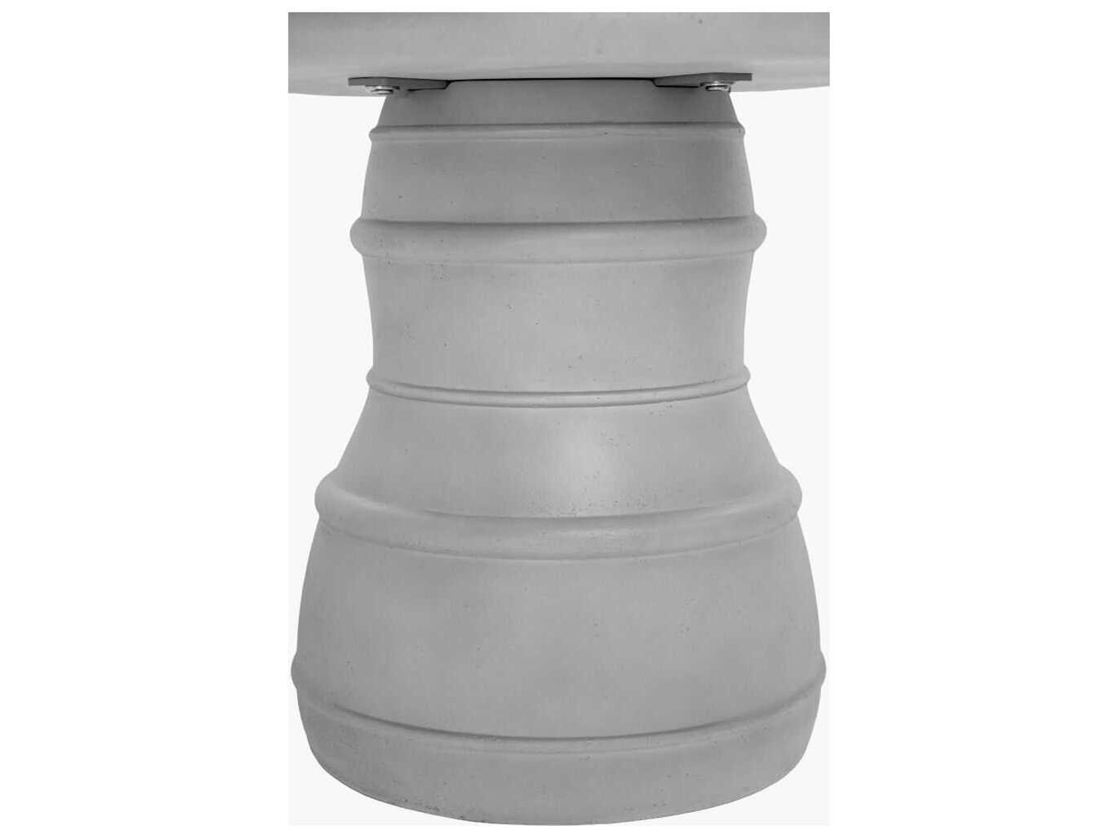 Surya Outdoor Ravenna Light Gray Concrete Round End Table