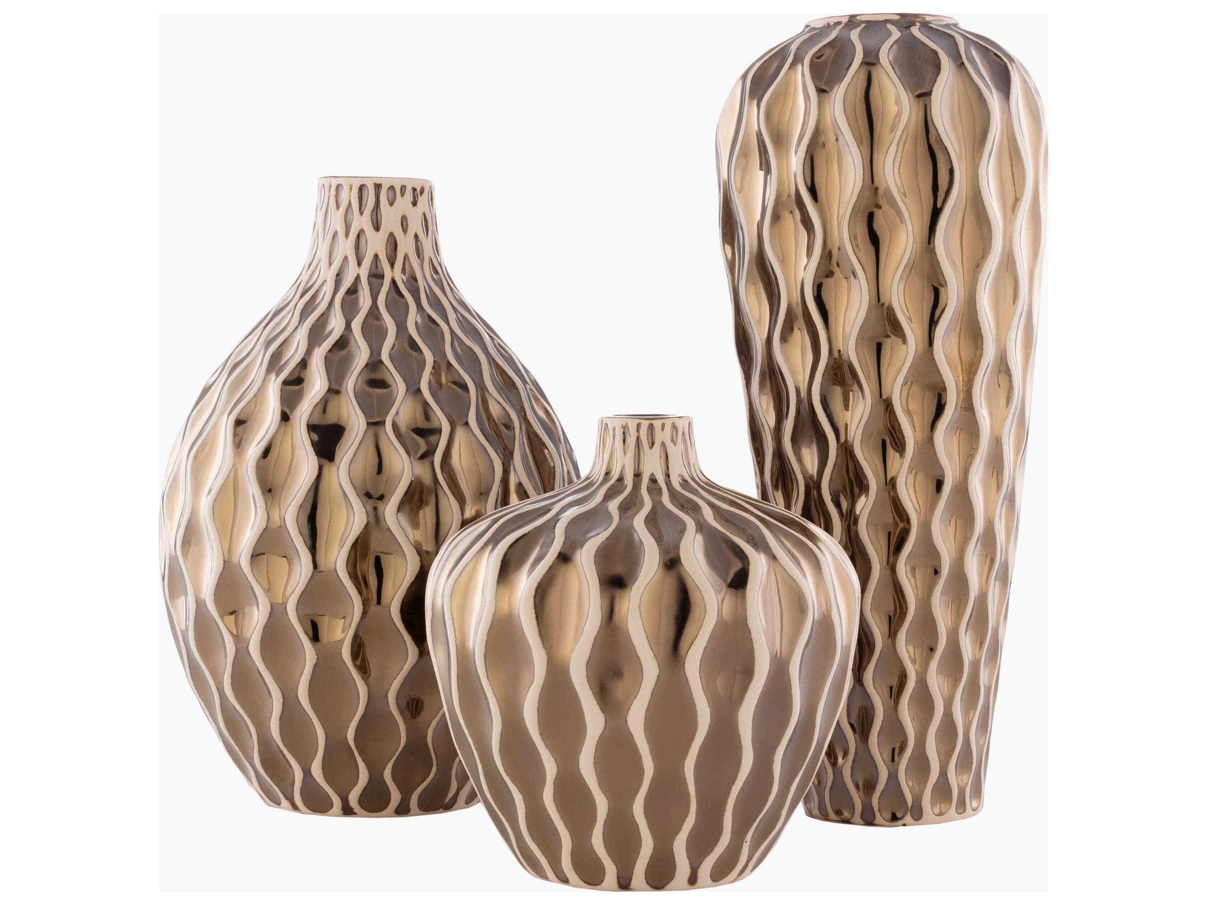Surya Outdoor Rockwell Vase Set of 3
