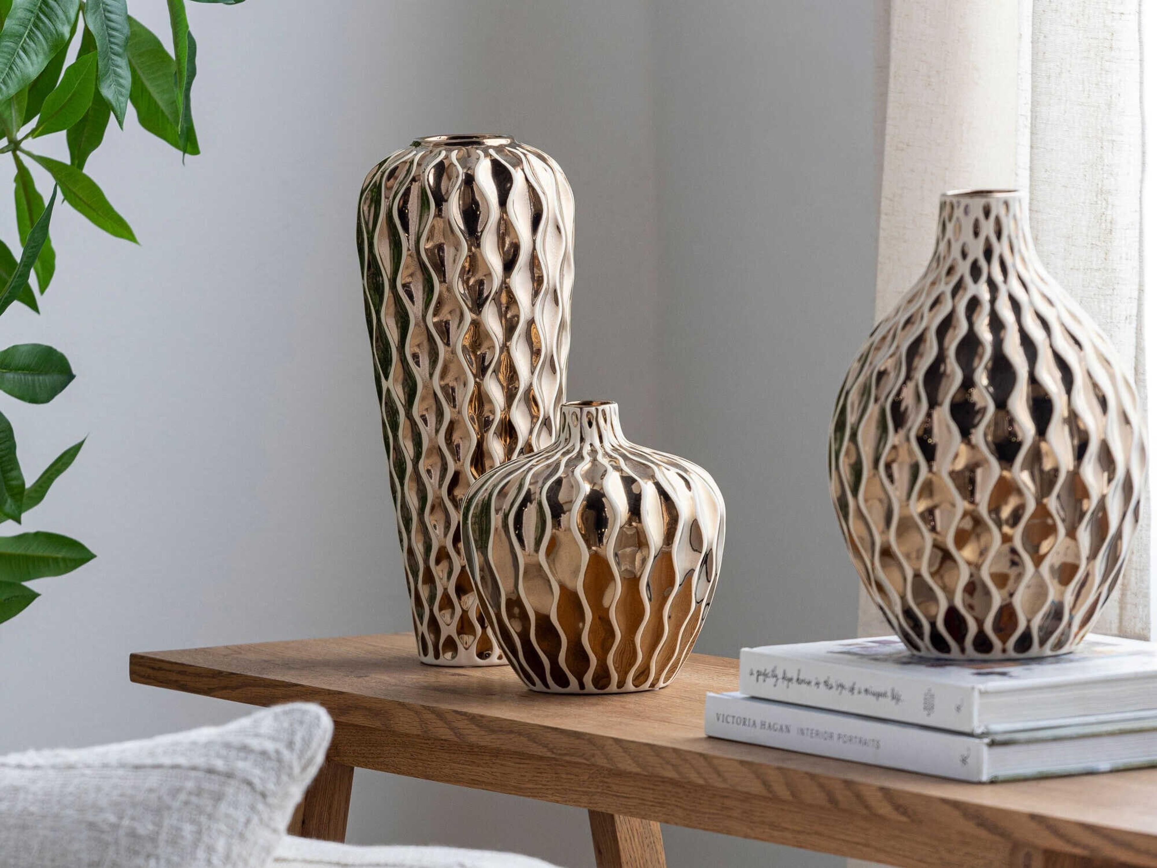 Surya Outdoor Rockwell Vase Set of 3