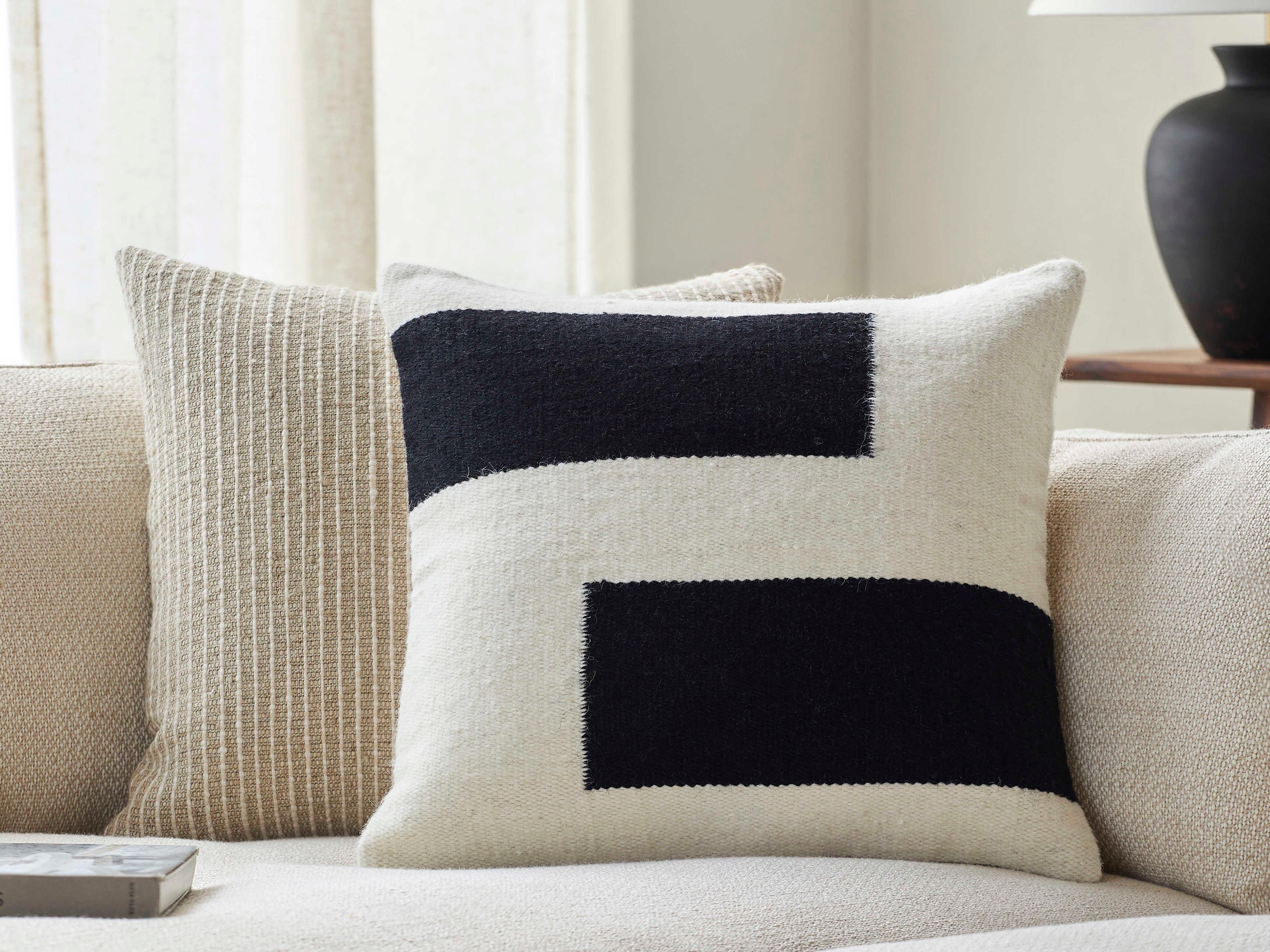 Surya Osmund Black Pillow