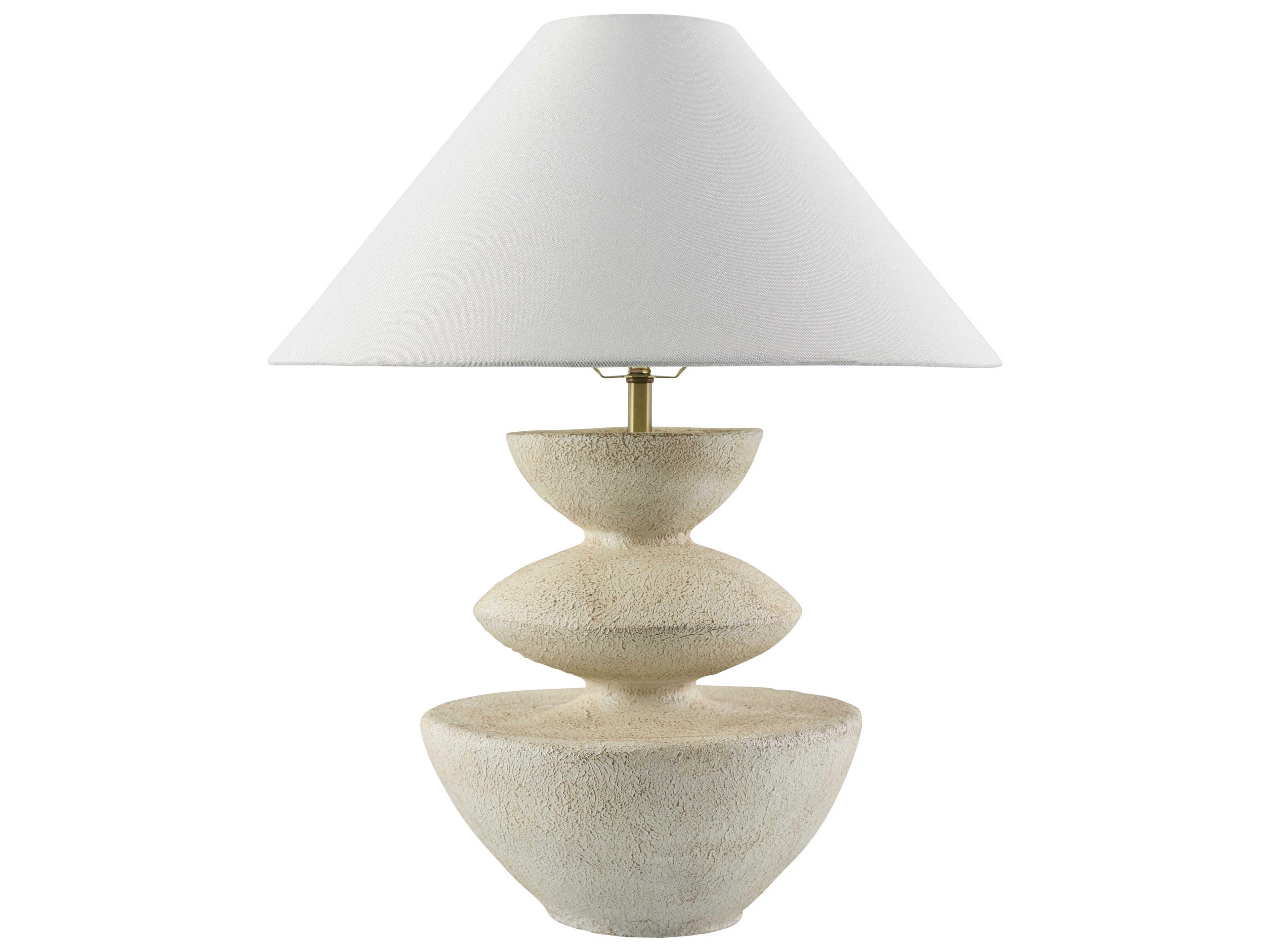 Ostia White Linen Table Lamp