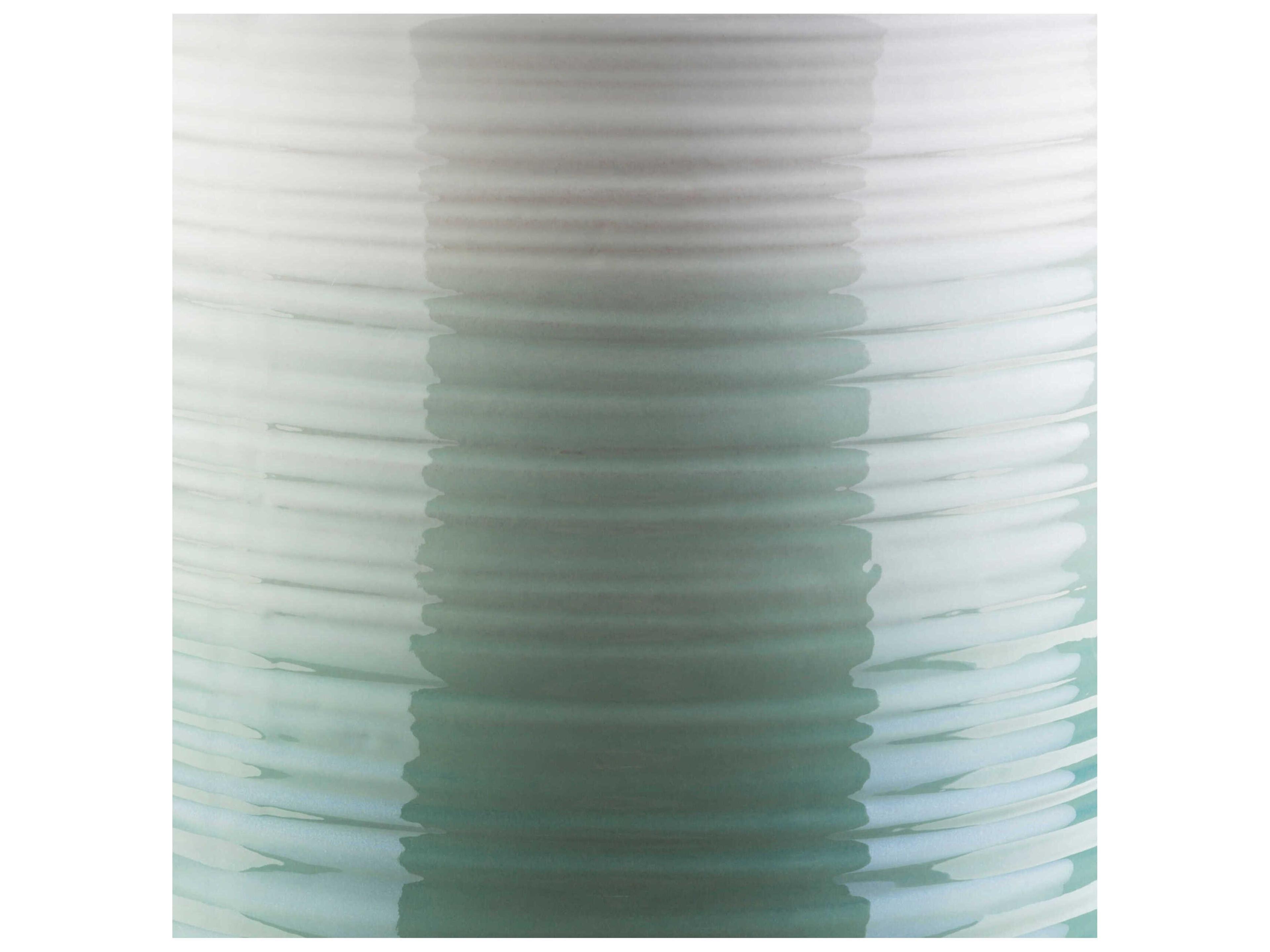 Surya Outdoor Waverly Sage Seafoam White Ceramic Round Garden Stool