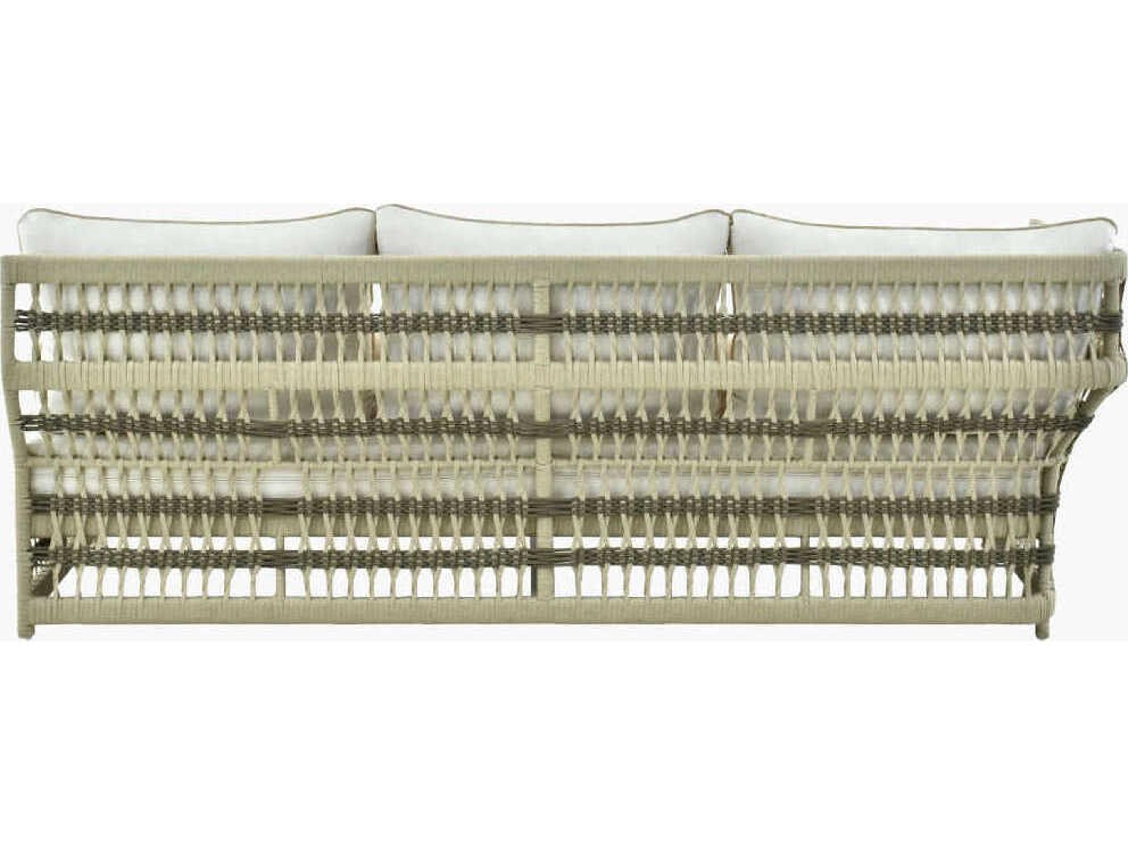 Surya Outdoor Winder Powder Coated Cream Aluminum Cushion Modular Sofa