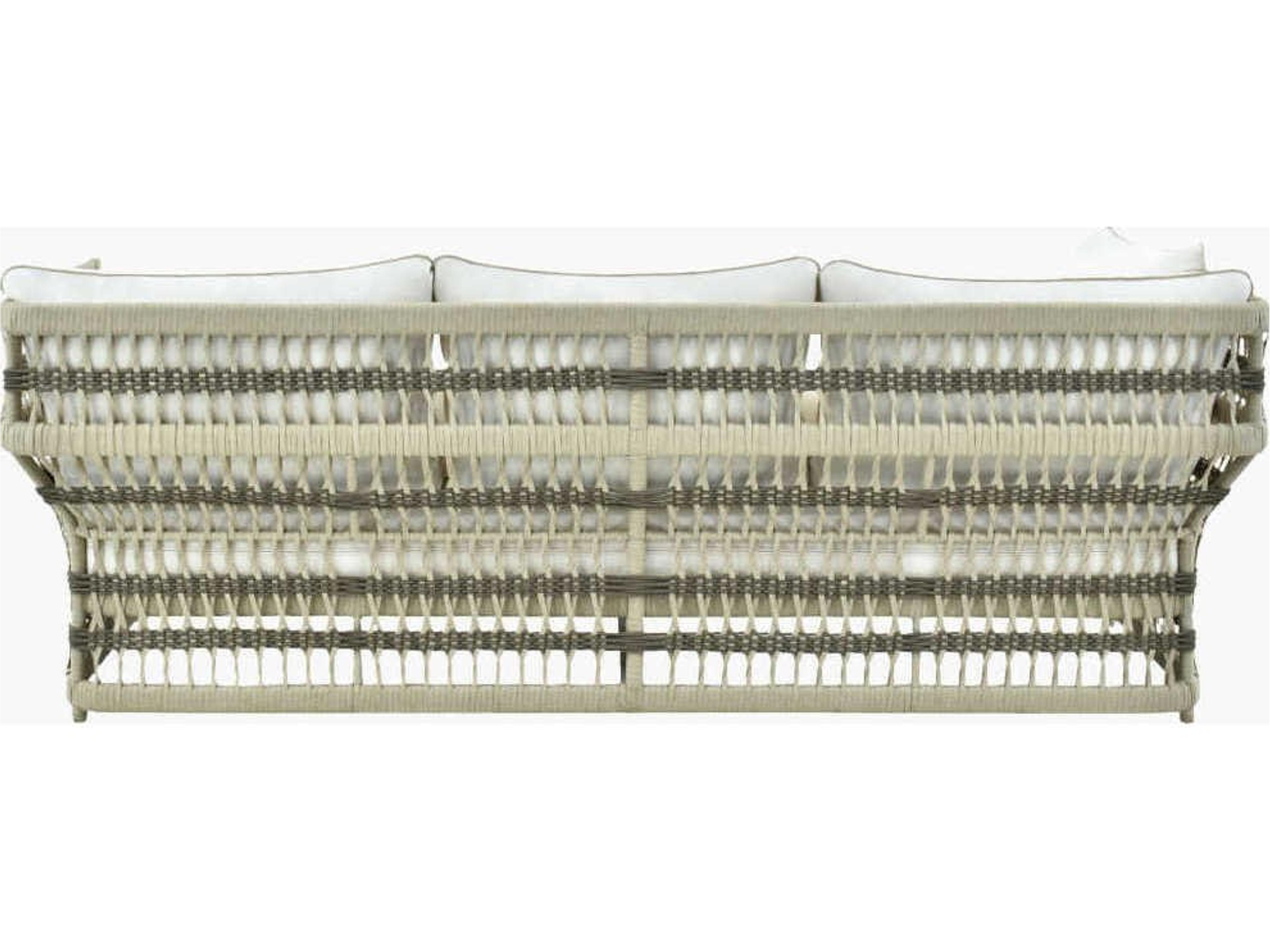 Surya Outdoor Winder Powder Coated Cream Aluminum Cushion Modular Sofa