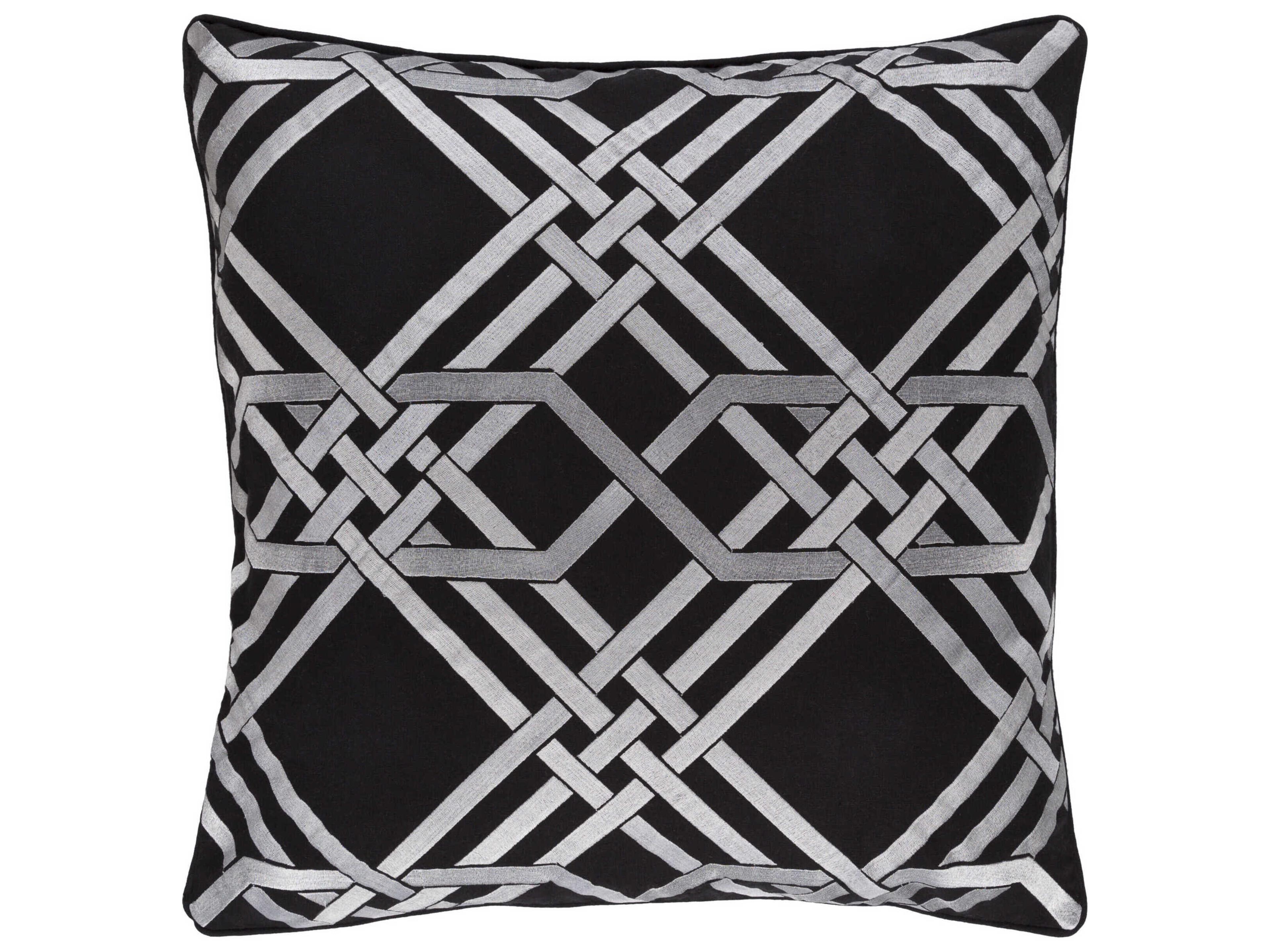 Pagoda Metallic Silver Pillow