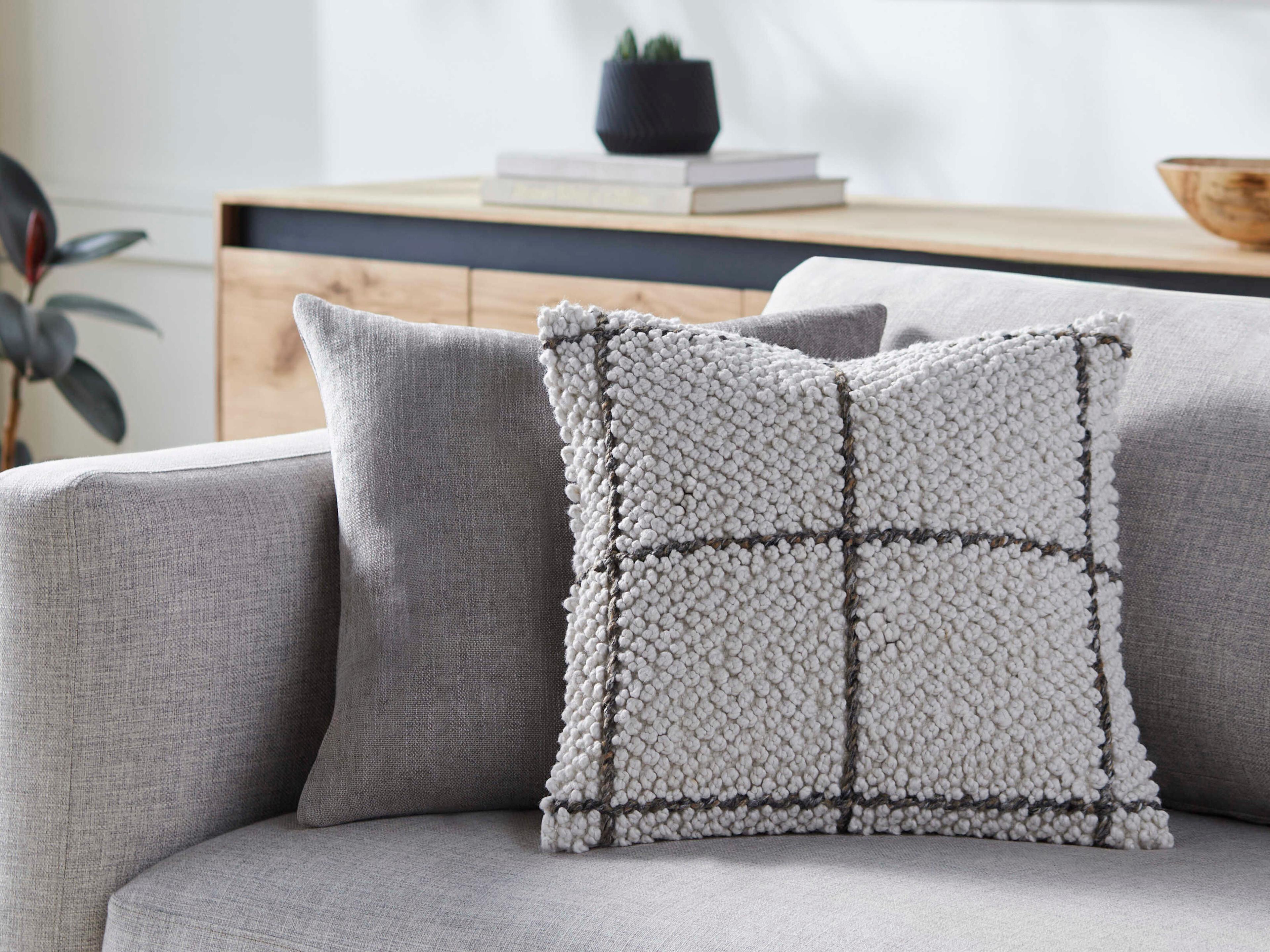 Surya Pane Off-White Pillow