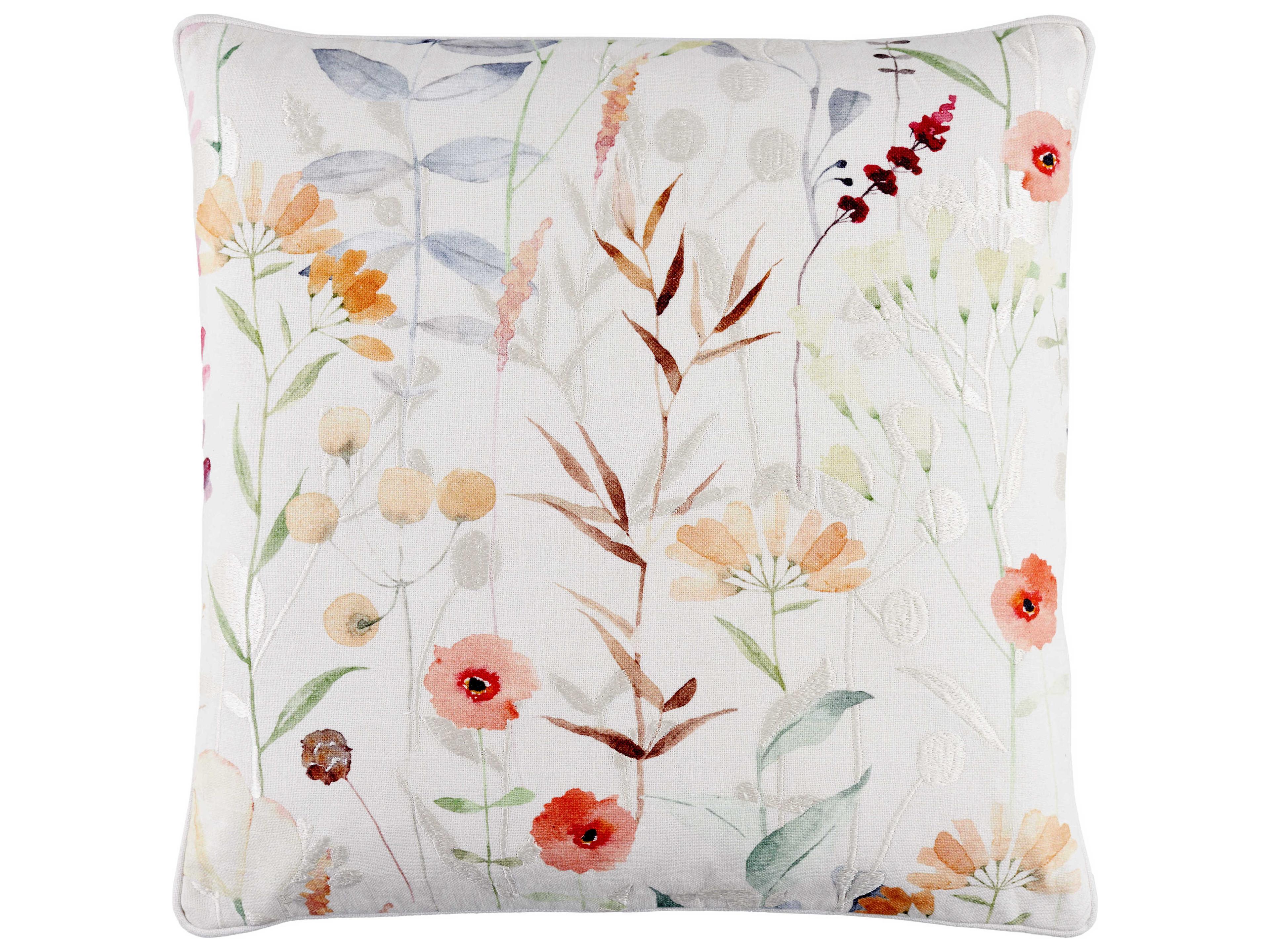 Surya Painterly Florals Off-White Pillow