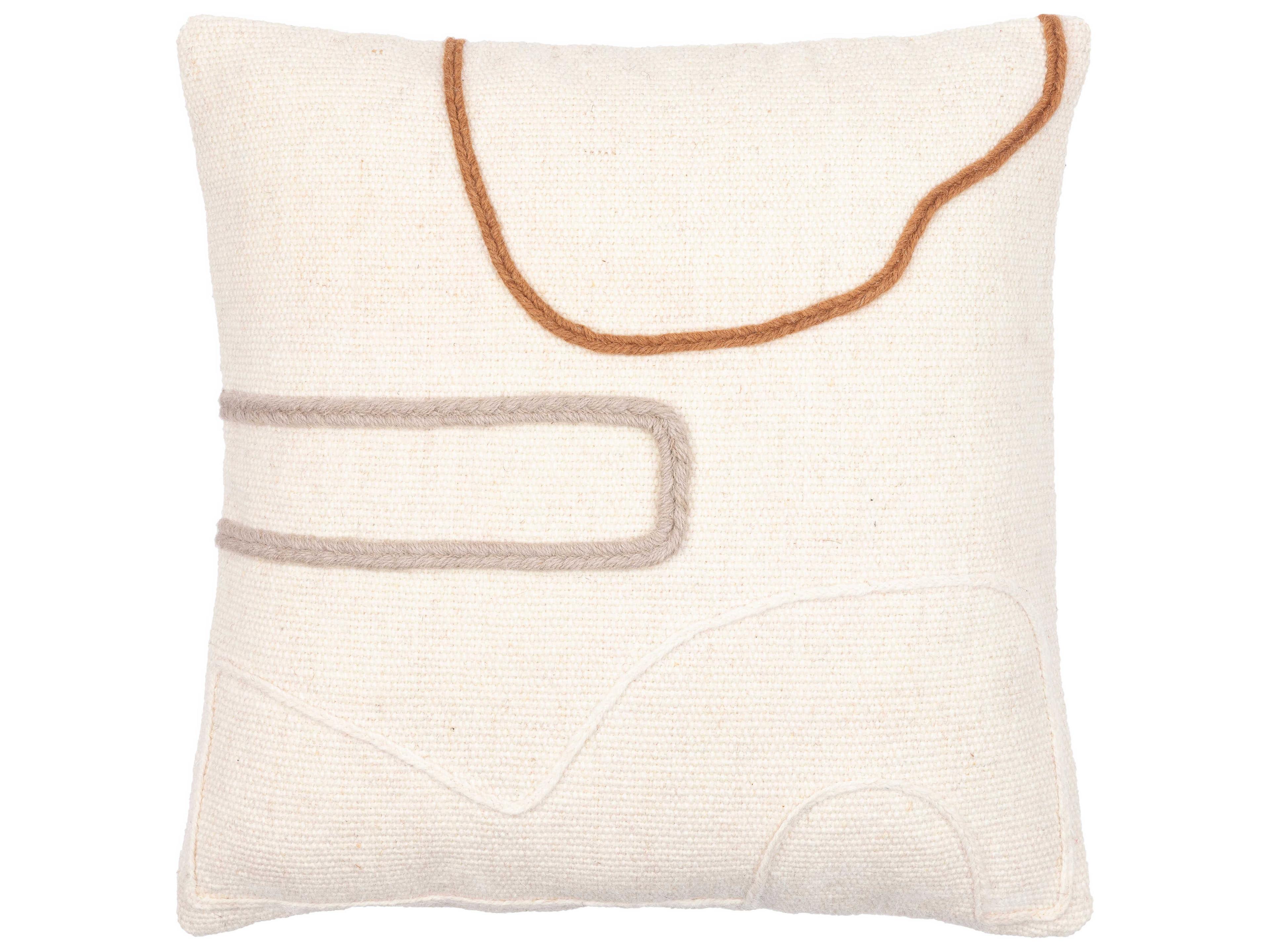 Philip Cream / Light Beige / Gray Pillow