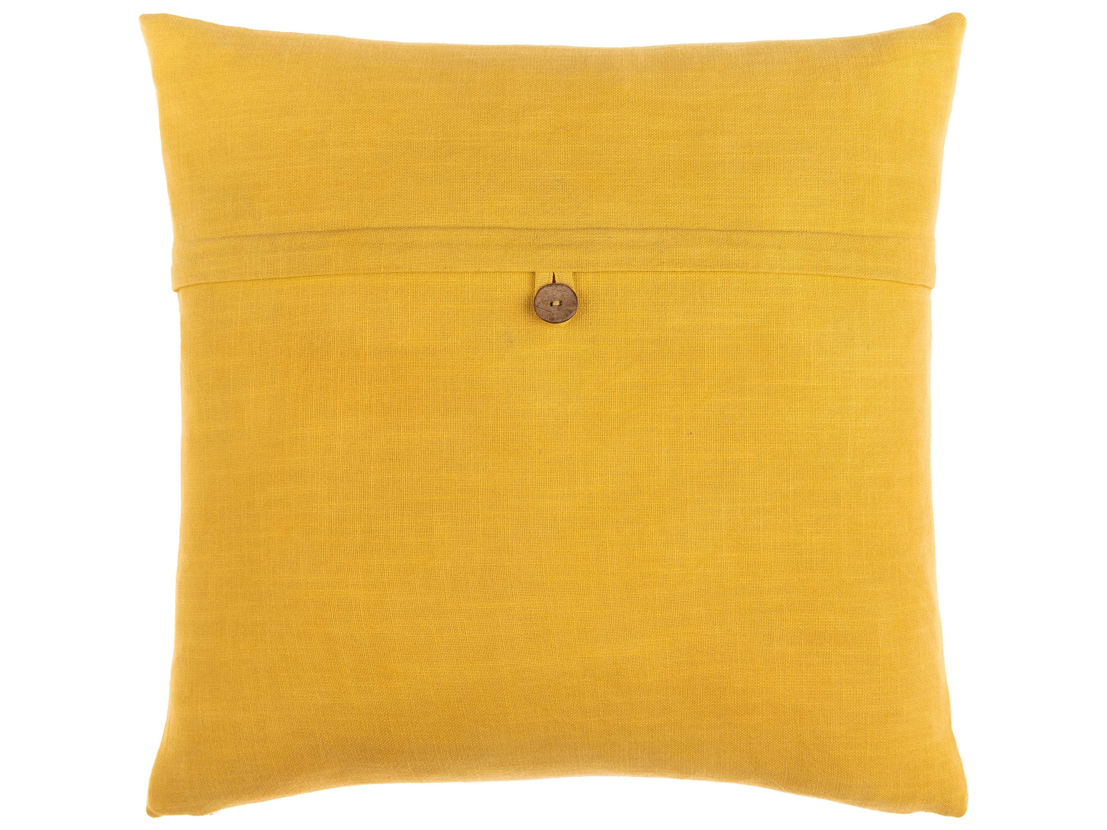 Penelope Mustard / Dark Brown Pillow