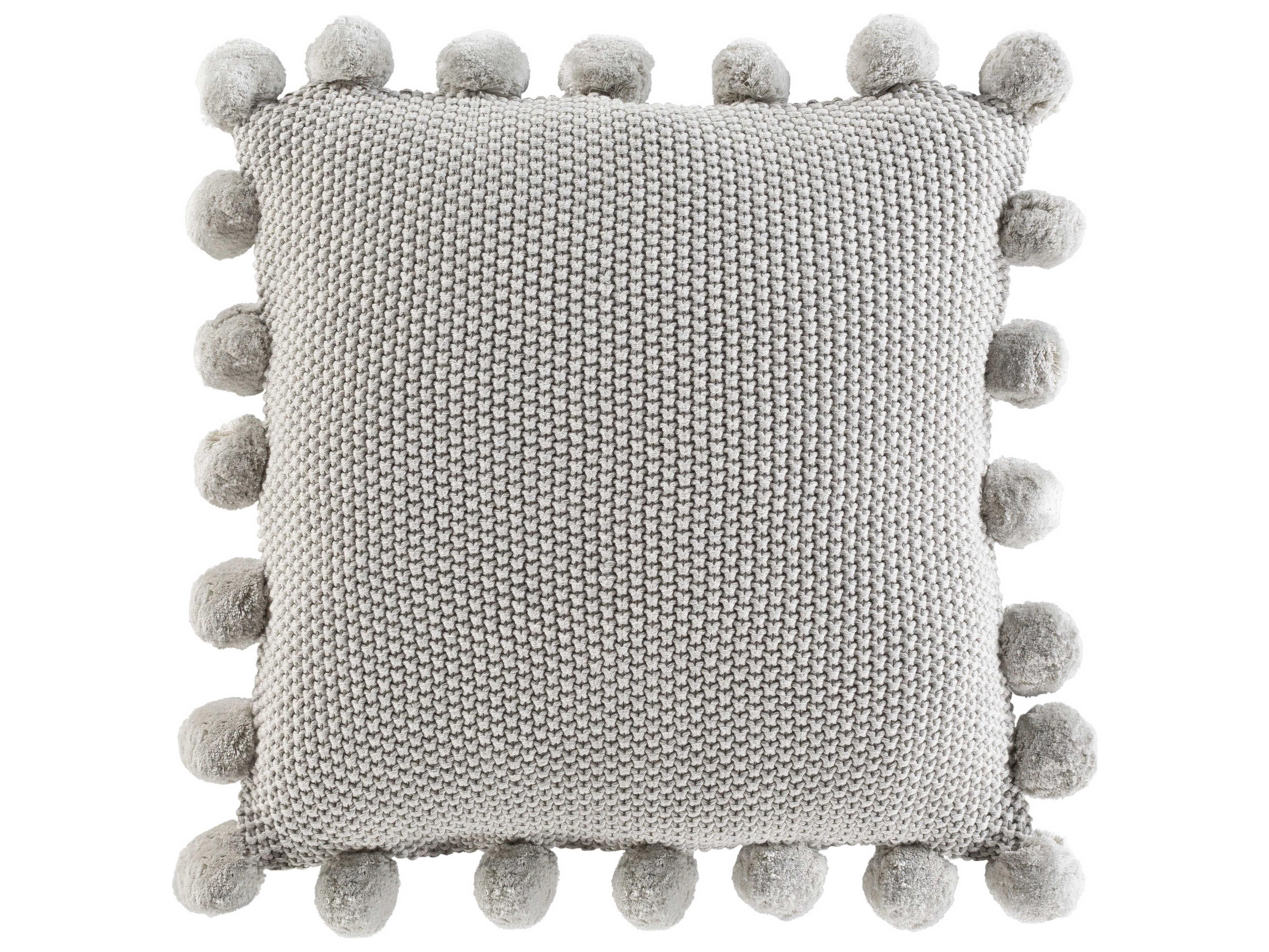 Pomtastic Light Gray Pillow