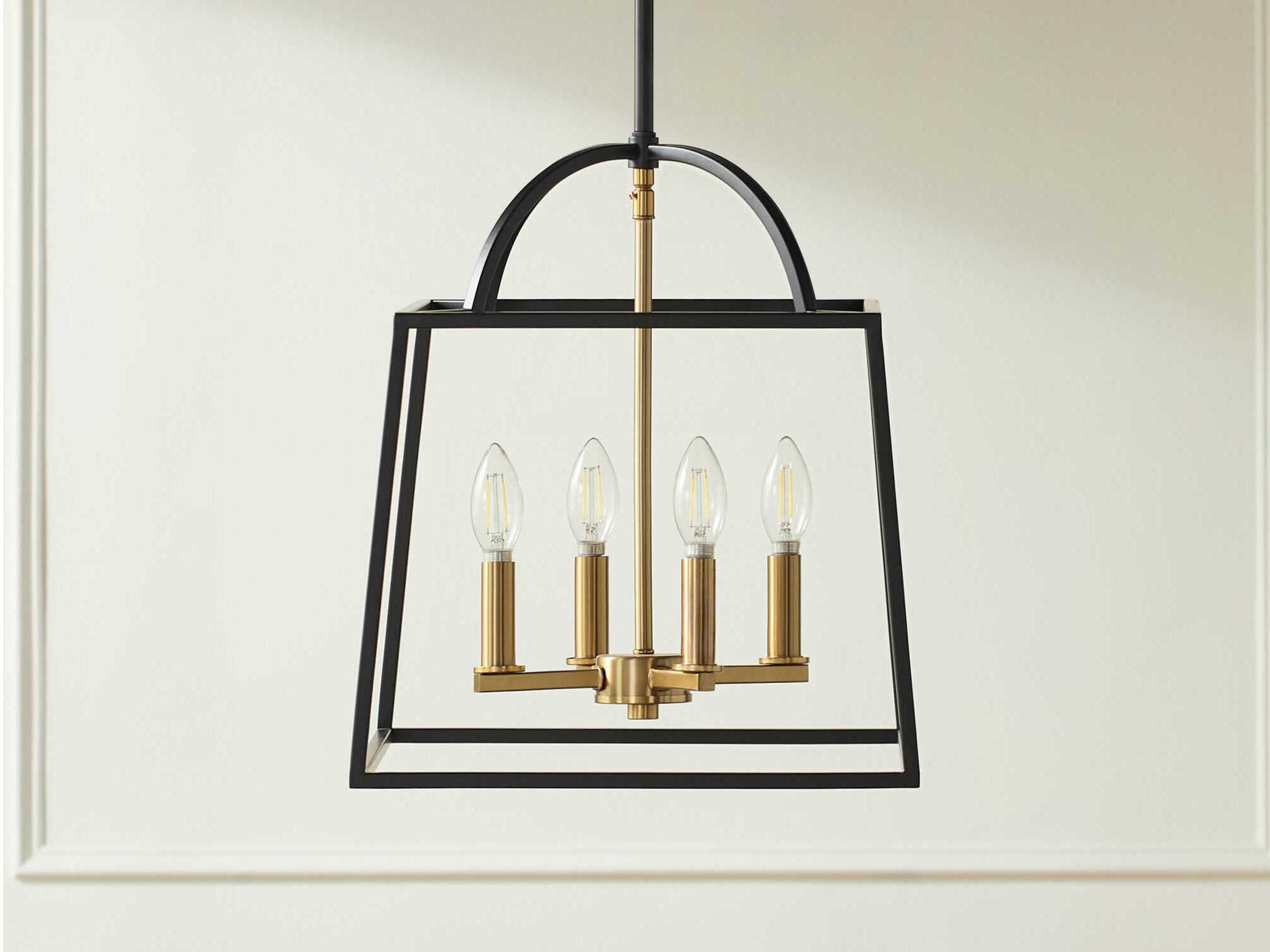 Surya Possini 4-Light Black Chandelier