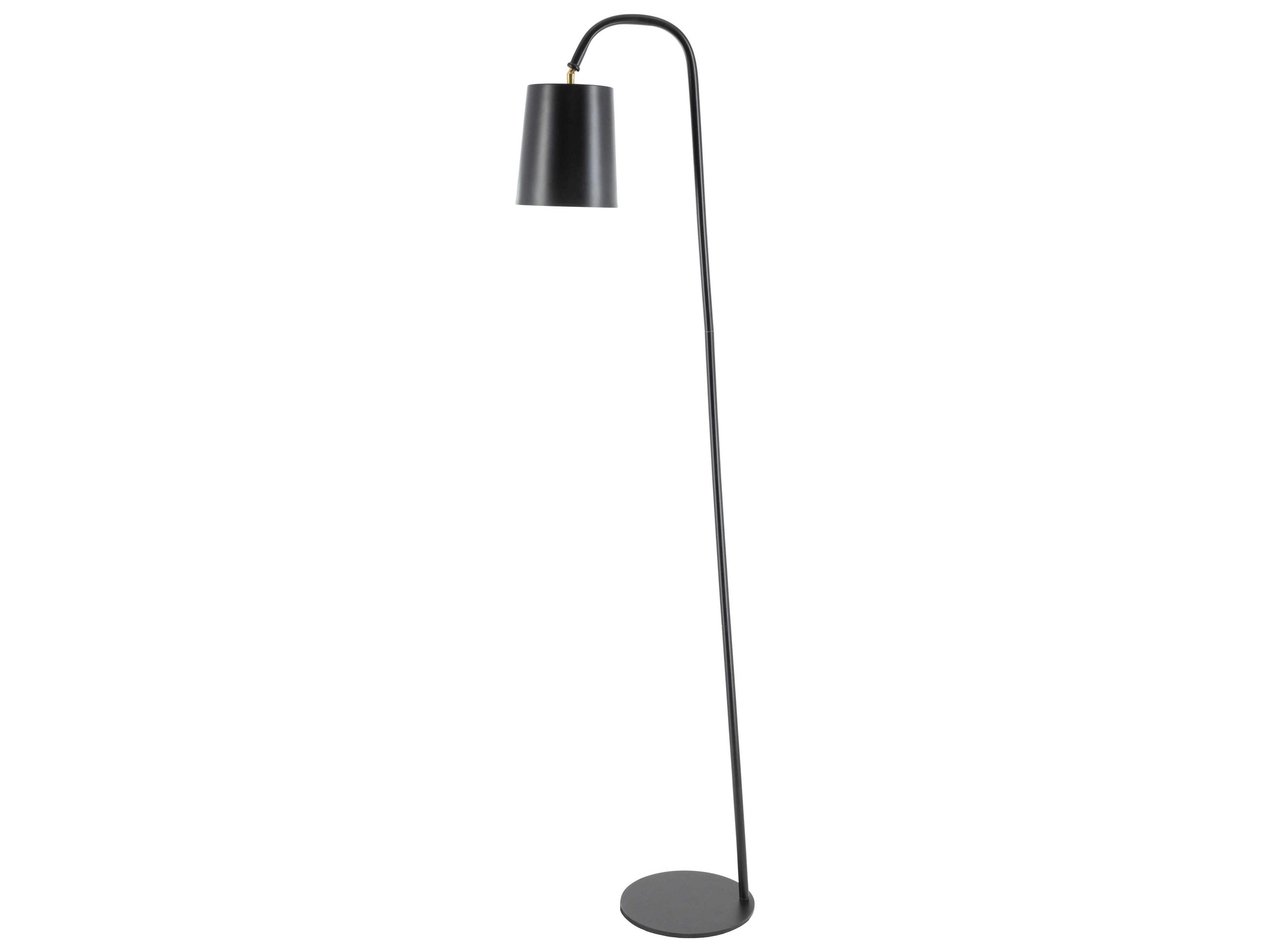 Polly Black White Metal Floor Lamp