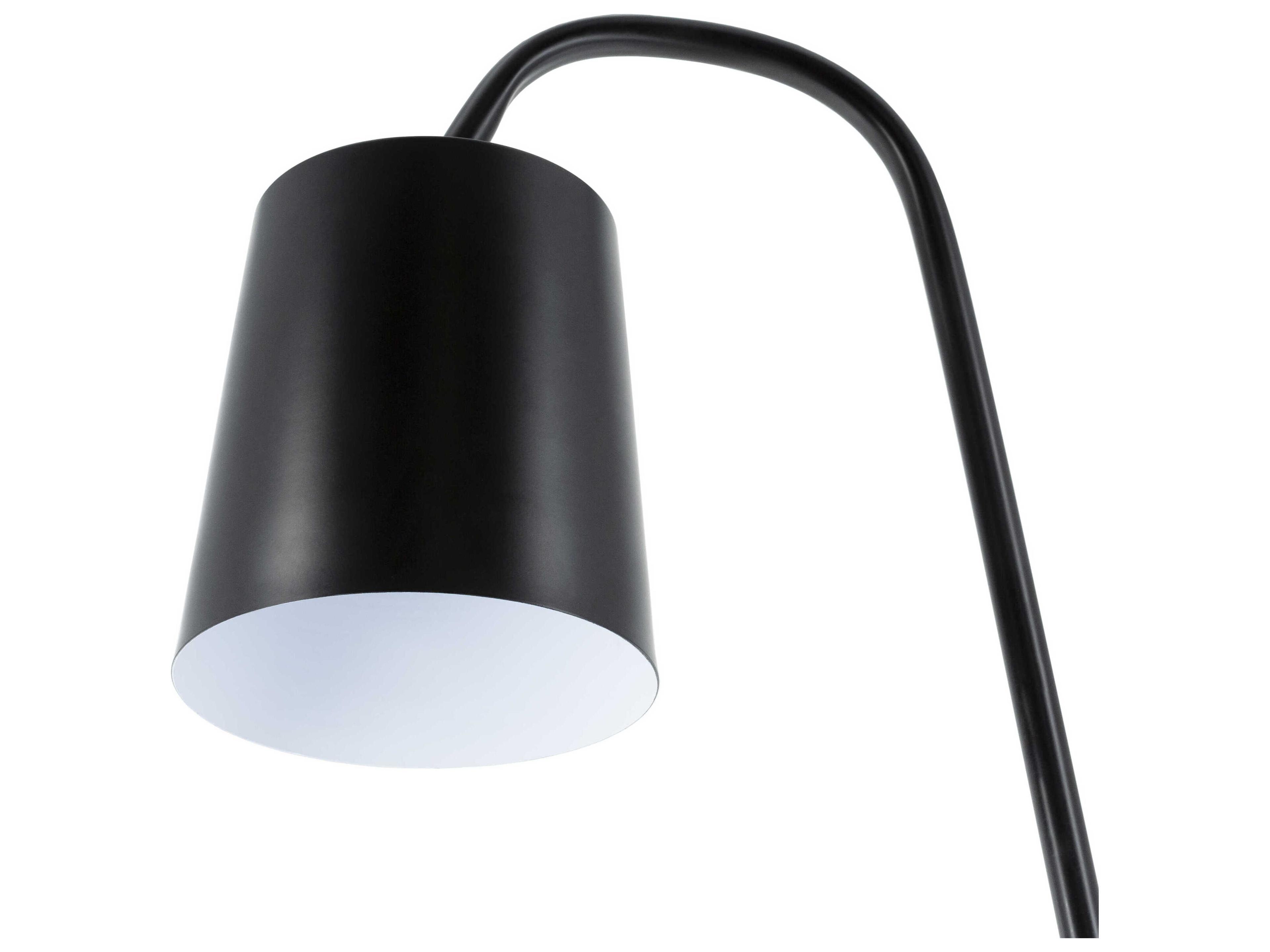 Surya Polly Black White Metal Floor Lamp