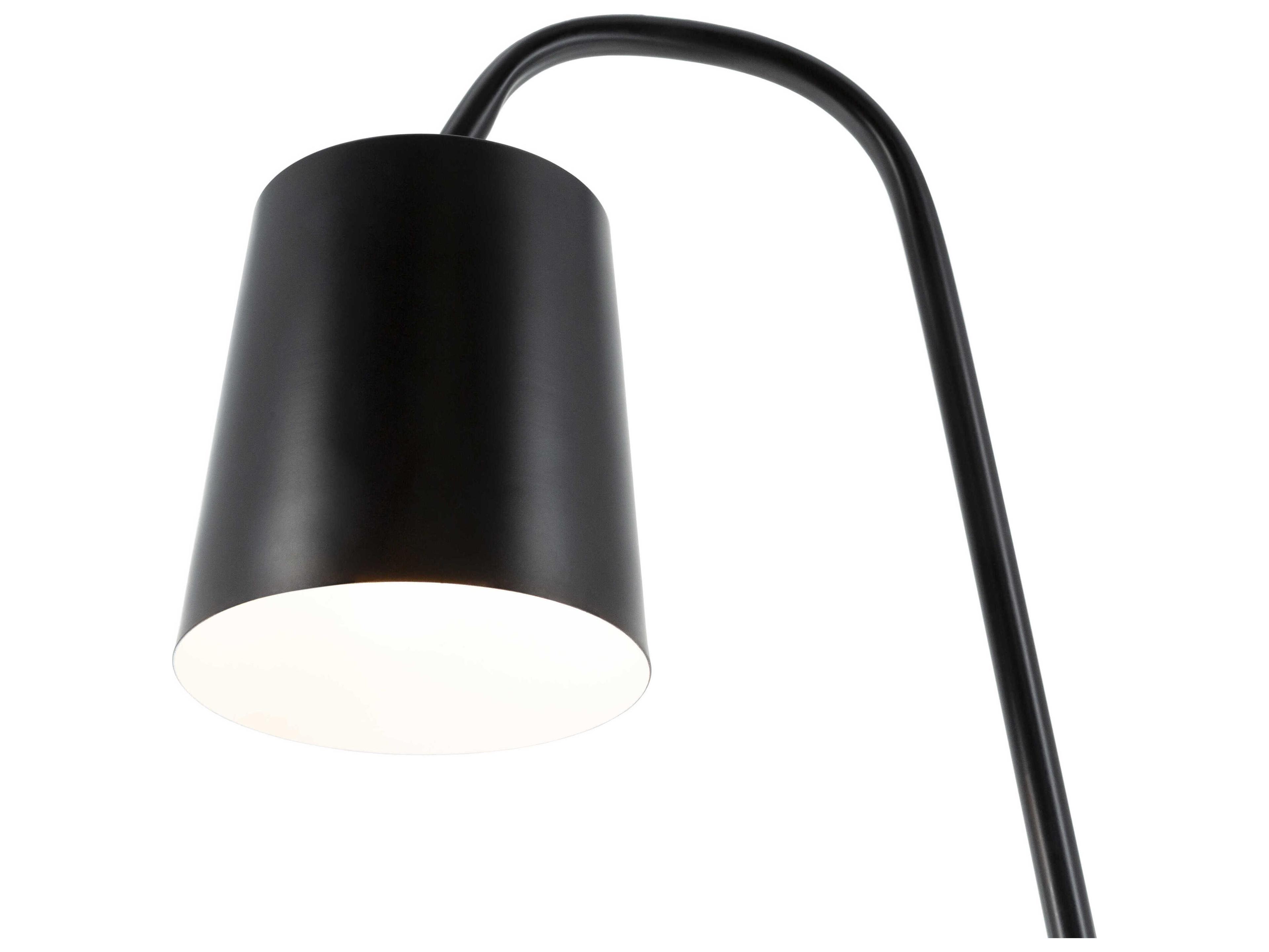 Surya Polly Black White Metal Floor Lamp