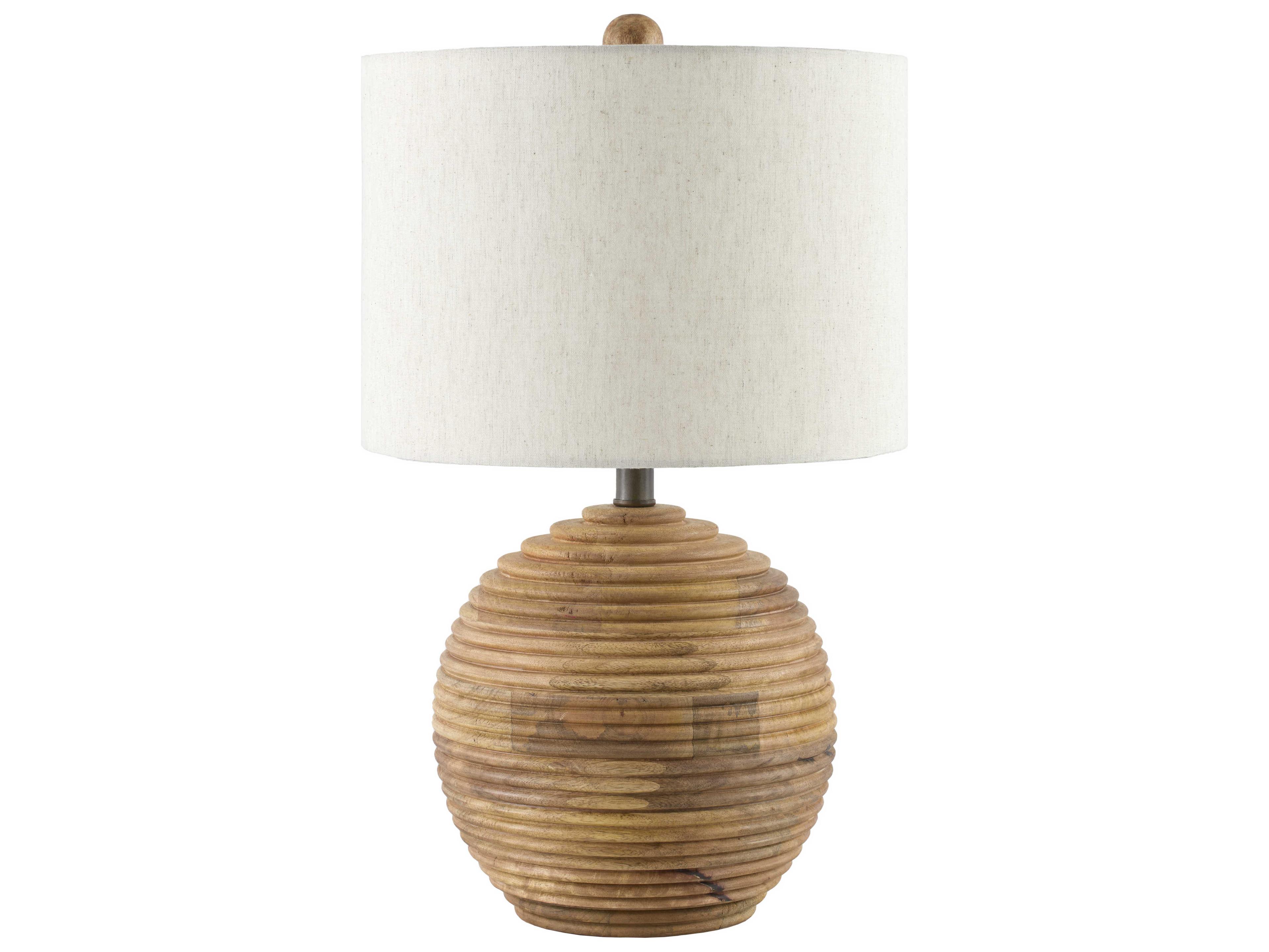Surya Pozo Brown Beige Cotton Table Lamp
