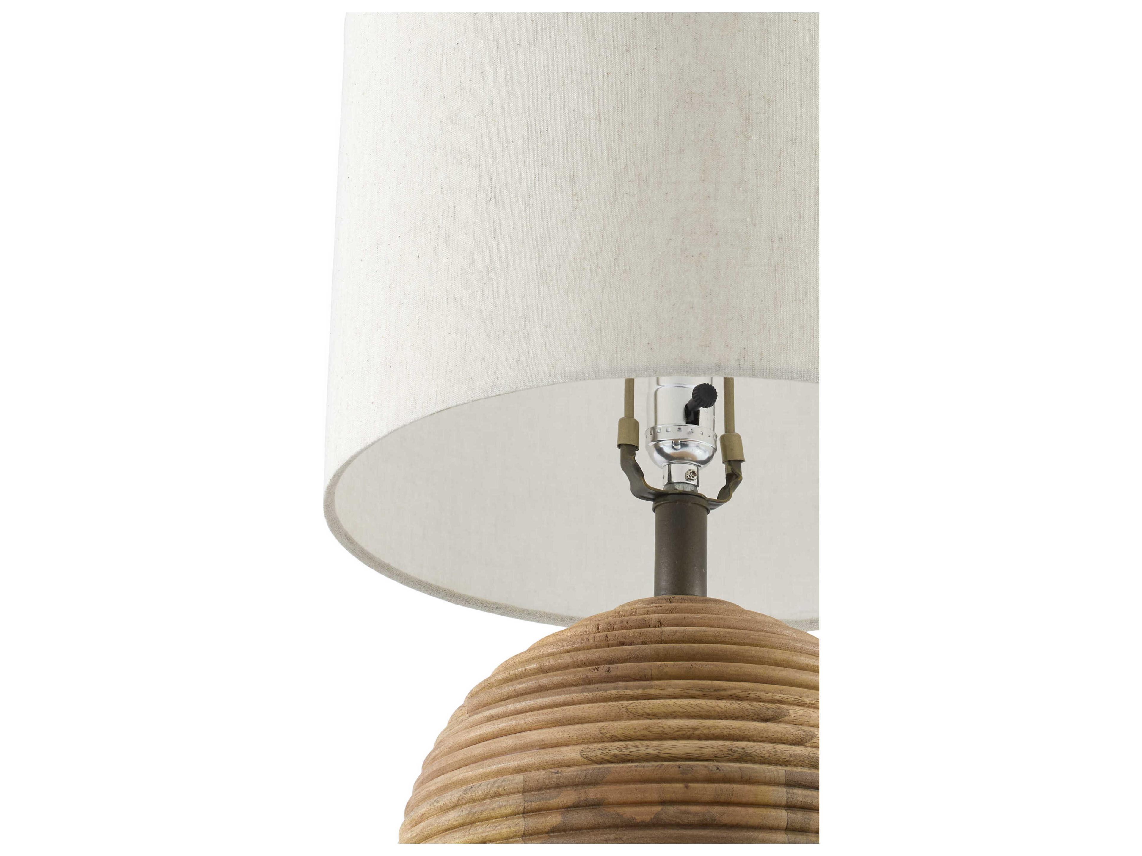 Surya Pozo Brown Beige Cotton Table Lamp