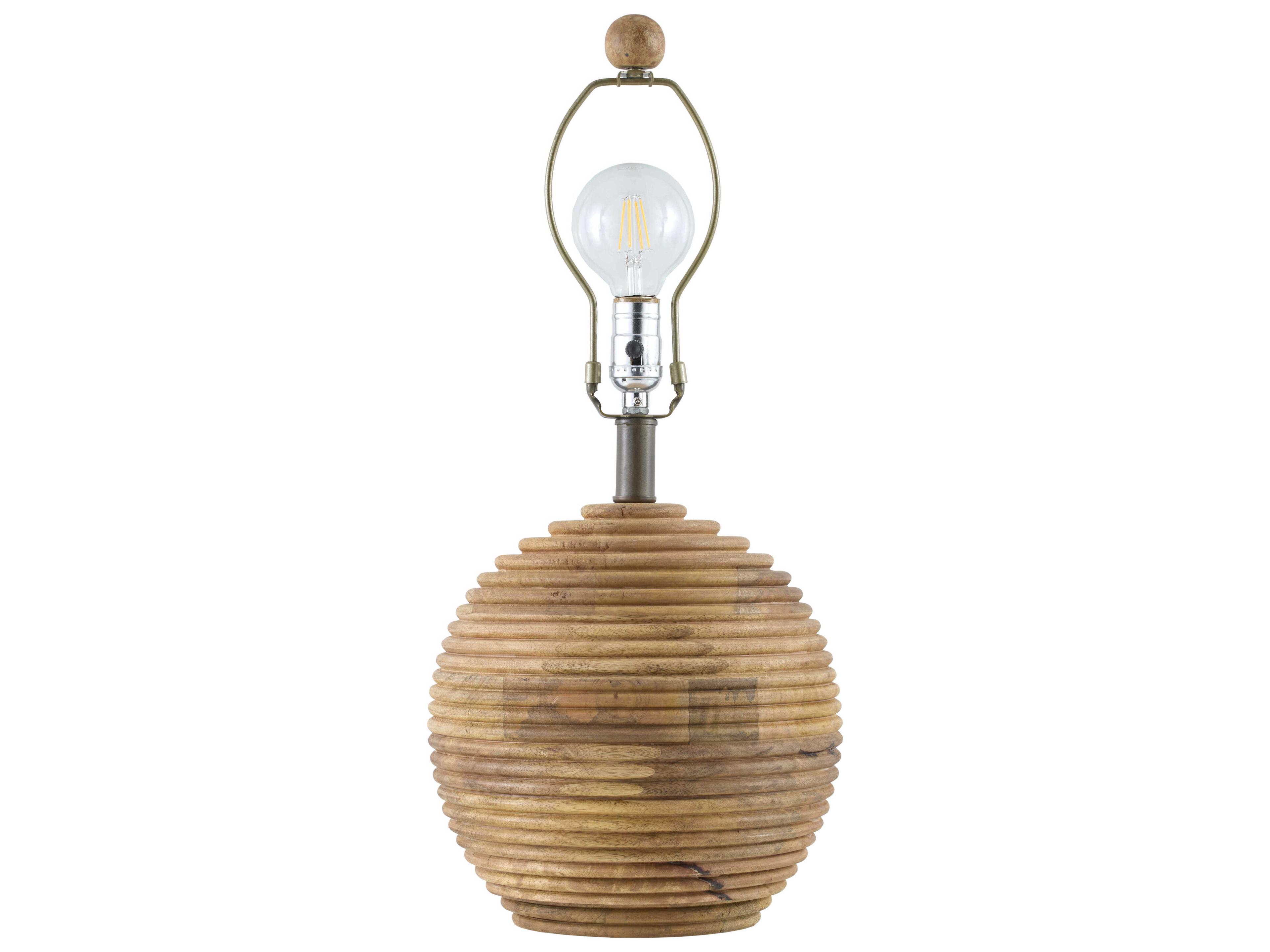 Surya Pozo Brown Beige Cotton Table Lamp