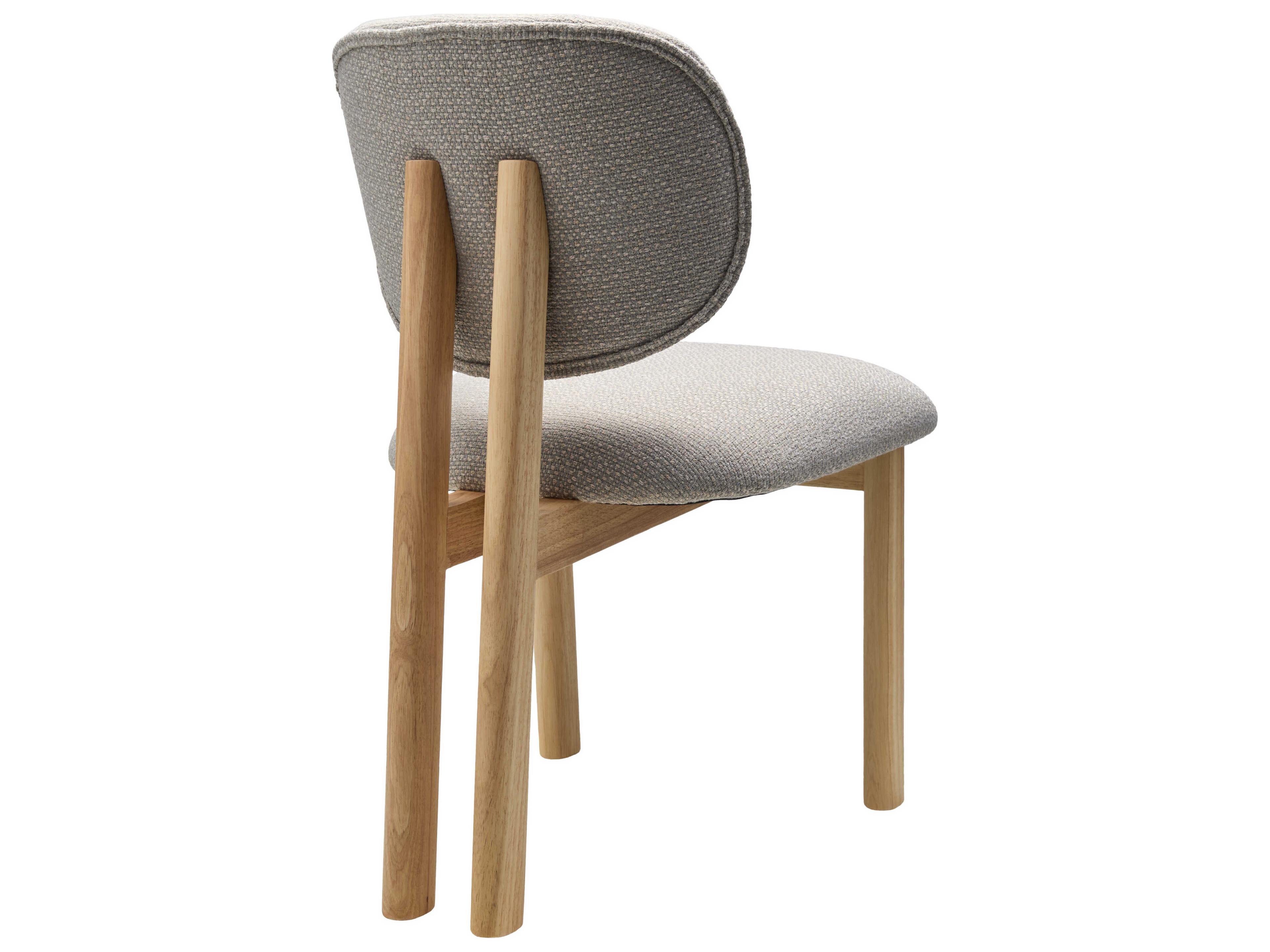 Surya Rena Rubberwood Beige Upholstered Armless Dining Chair Set of 2
