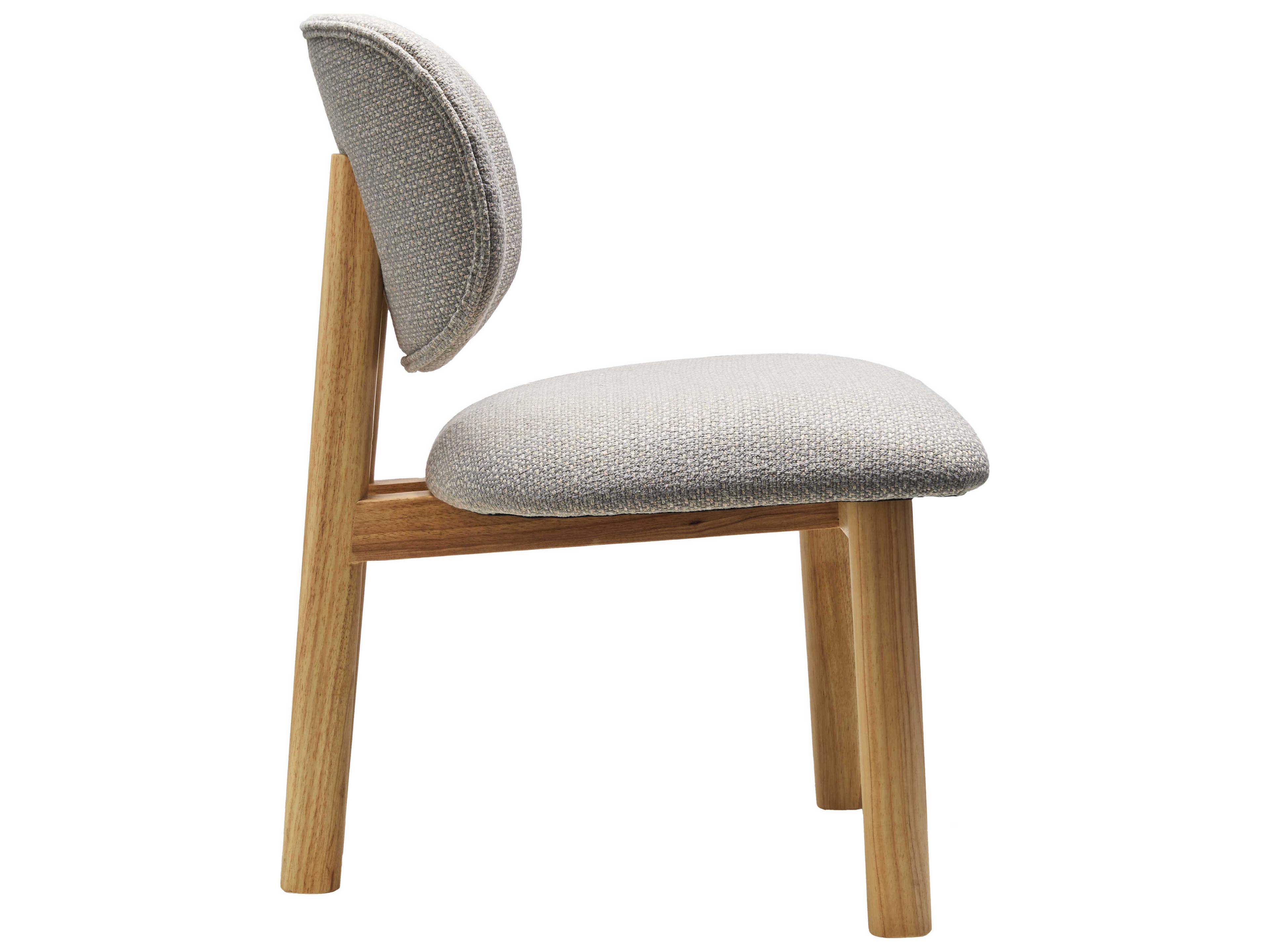 Surya Rena Rubberwood Beige Upholstered Armless Dining Chair Set of 2