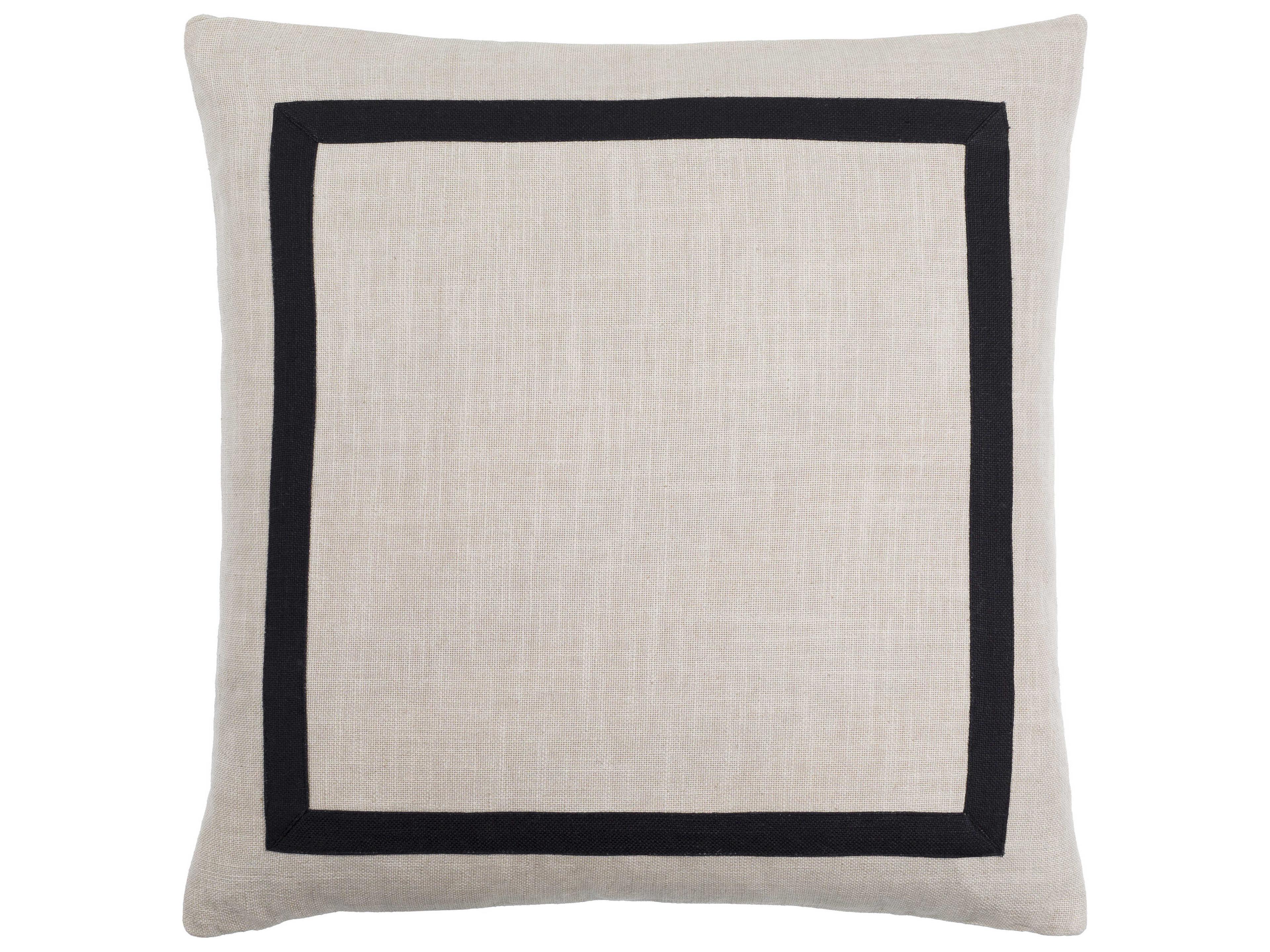 Ritzy Beige Charcoal Pillow