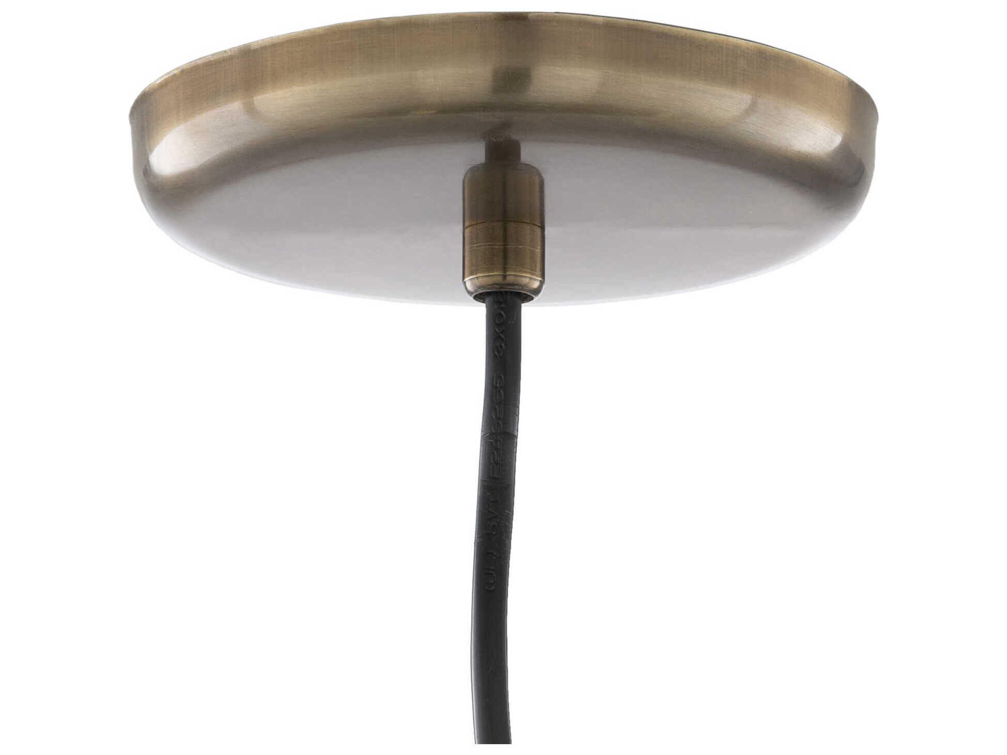 Surya Rampart 1-Light Metallic Brass Mini Pendant