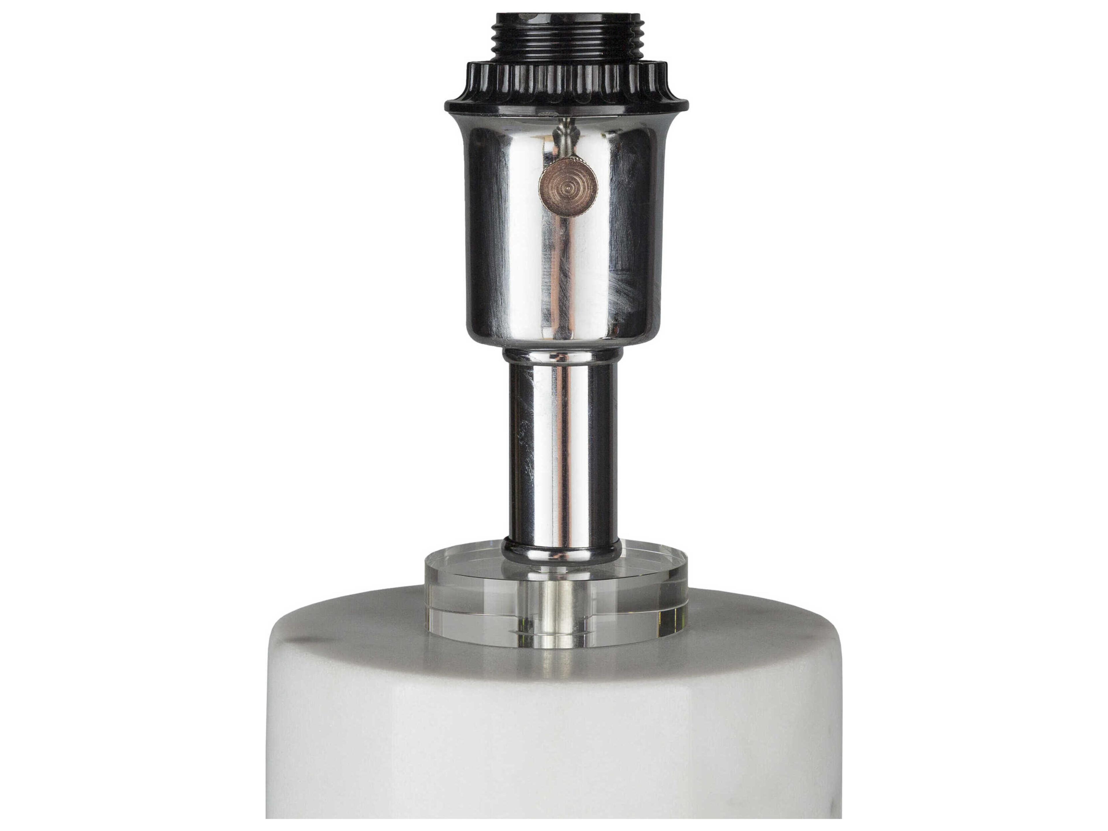 Surya Roland White Light Gray Linen Buffet Lamp