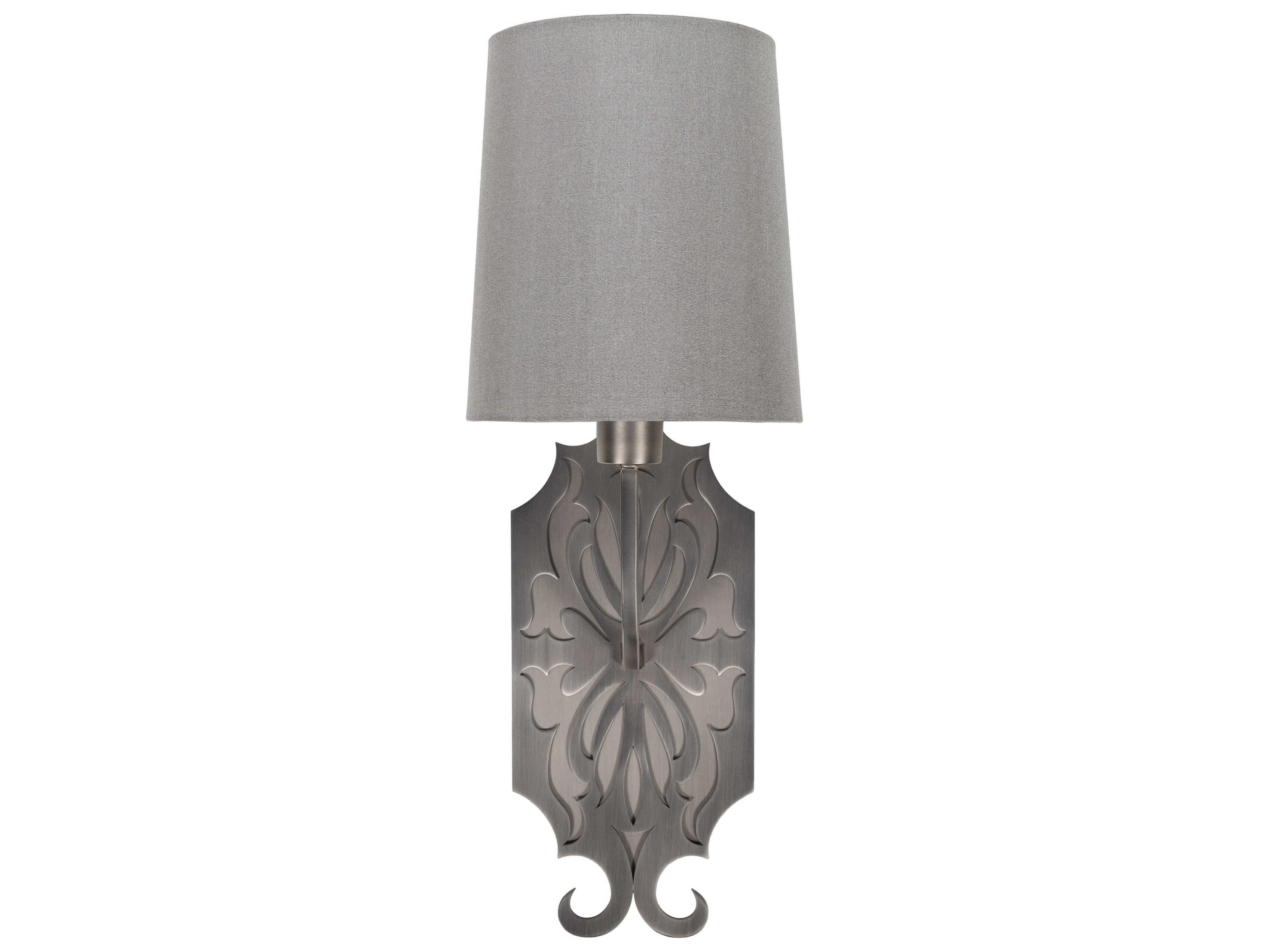 Surya Roxy 1-Light Metallic Pewter Wall Sconce