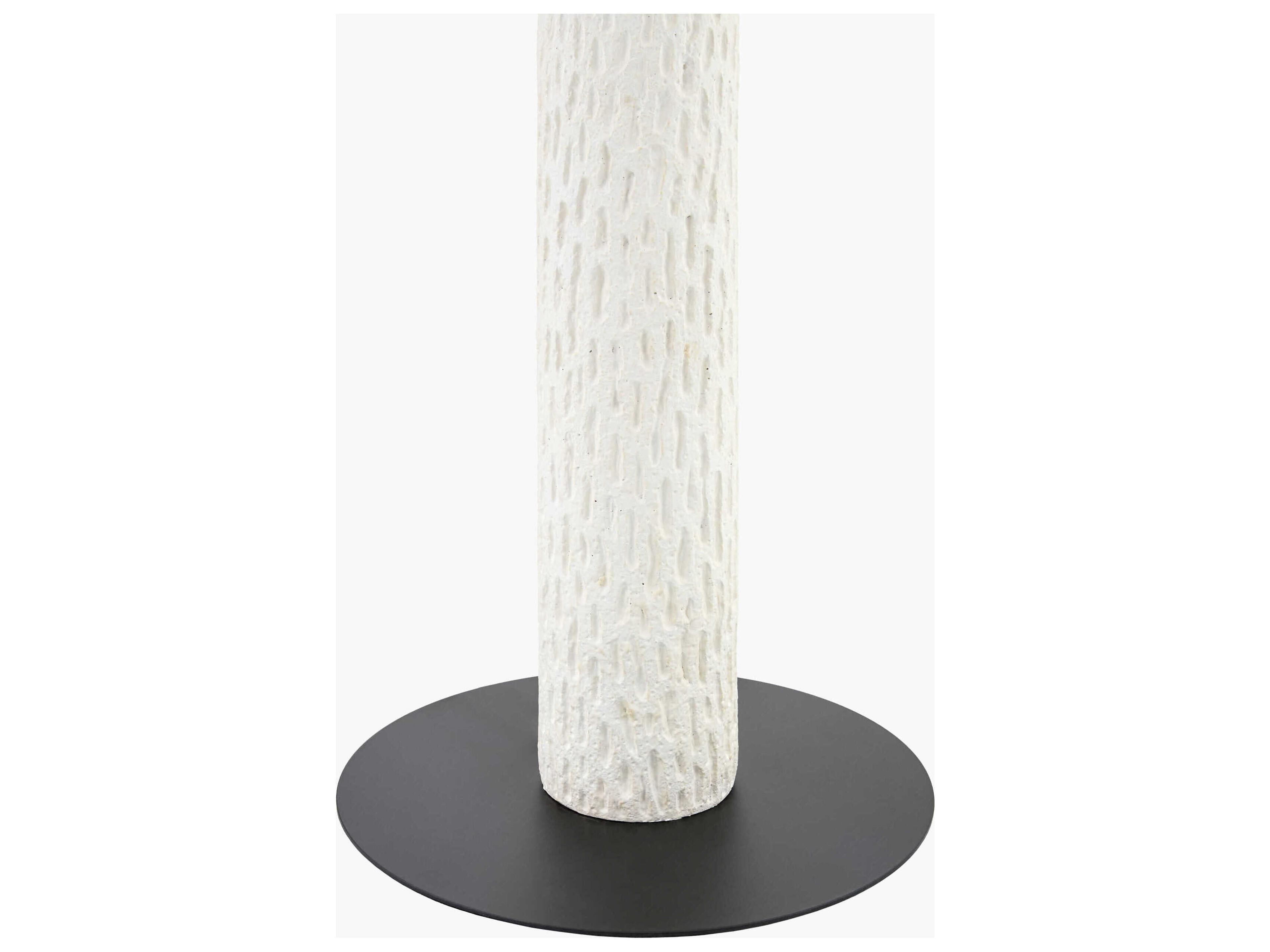Surya Riversdale White Linen Floor Lamp
