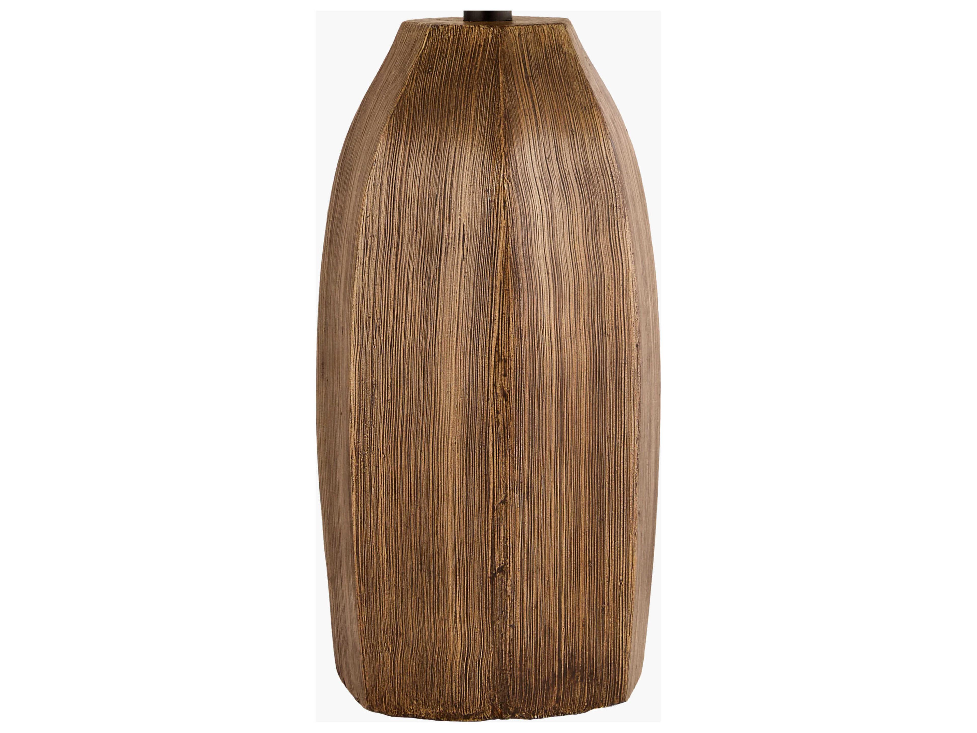 Surya Rosta Brown White Cotton Table Lamp