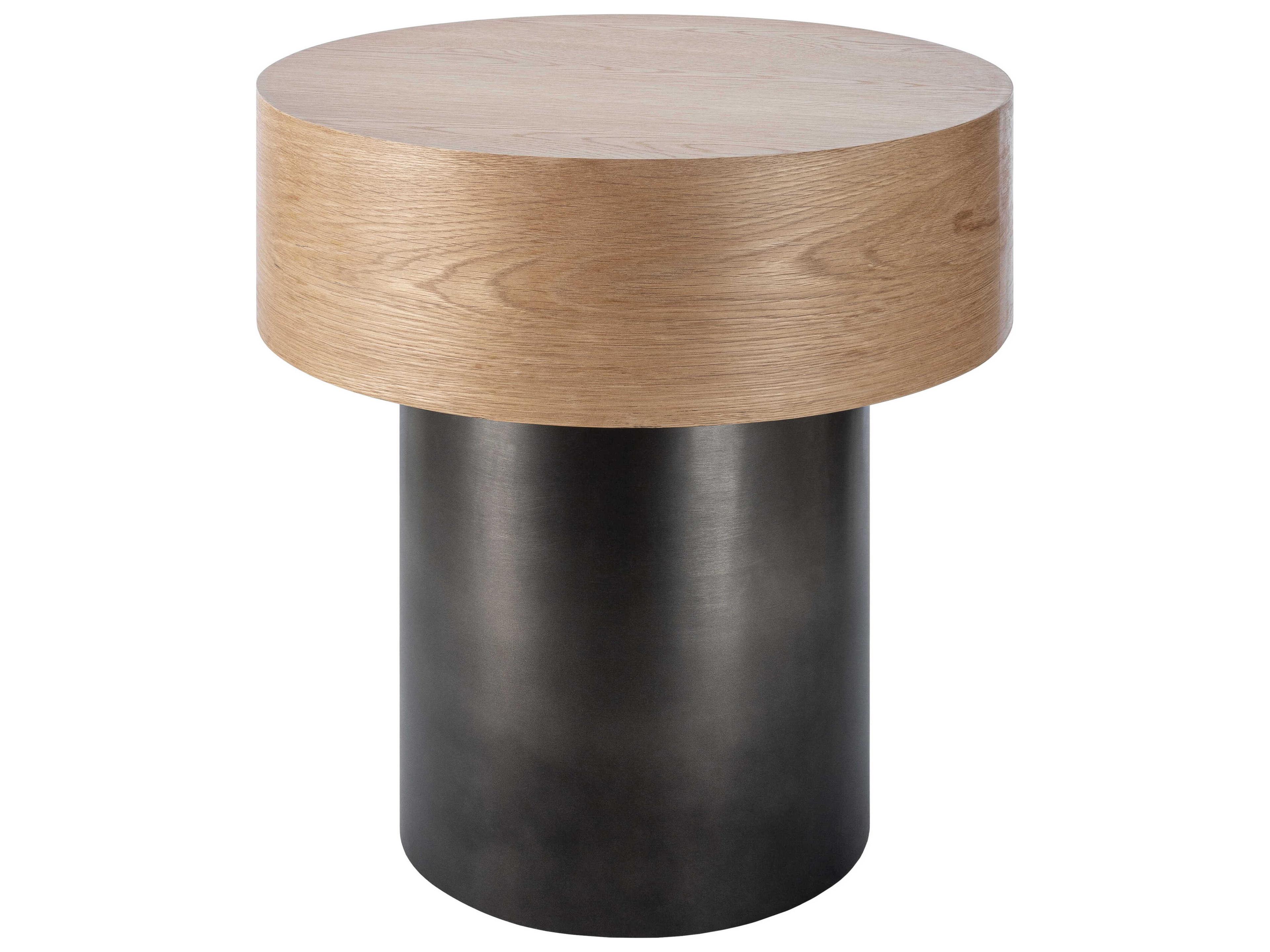 Russula Round Wood End Table