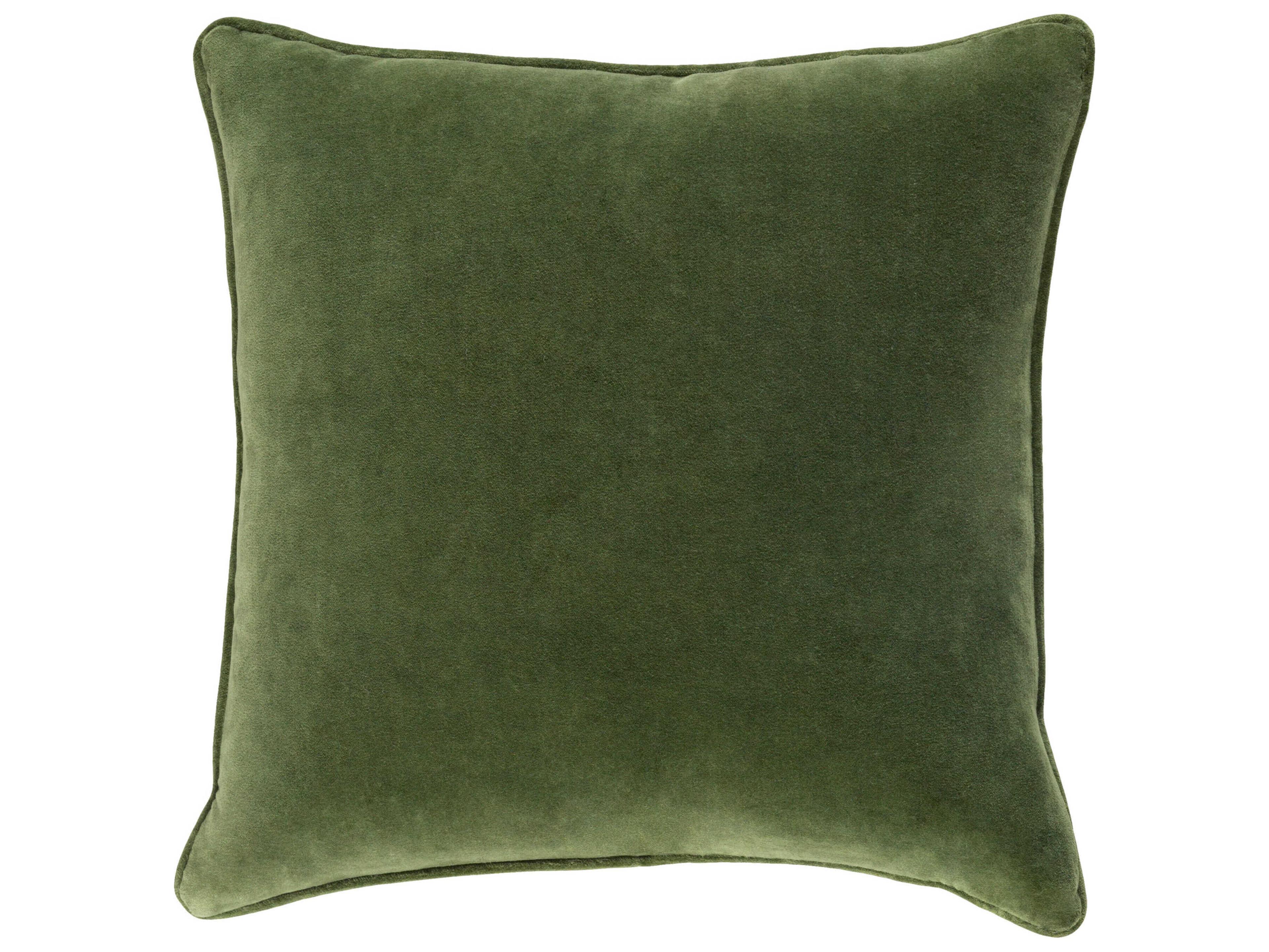 Safflower Medium Green Pillow