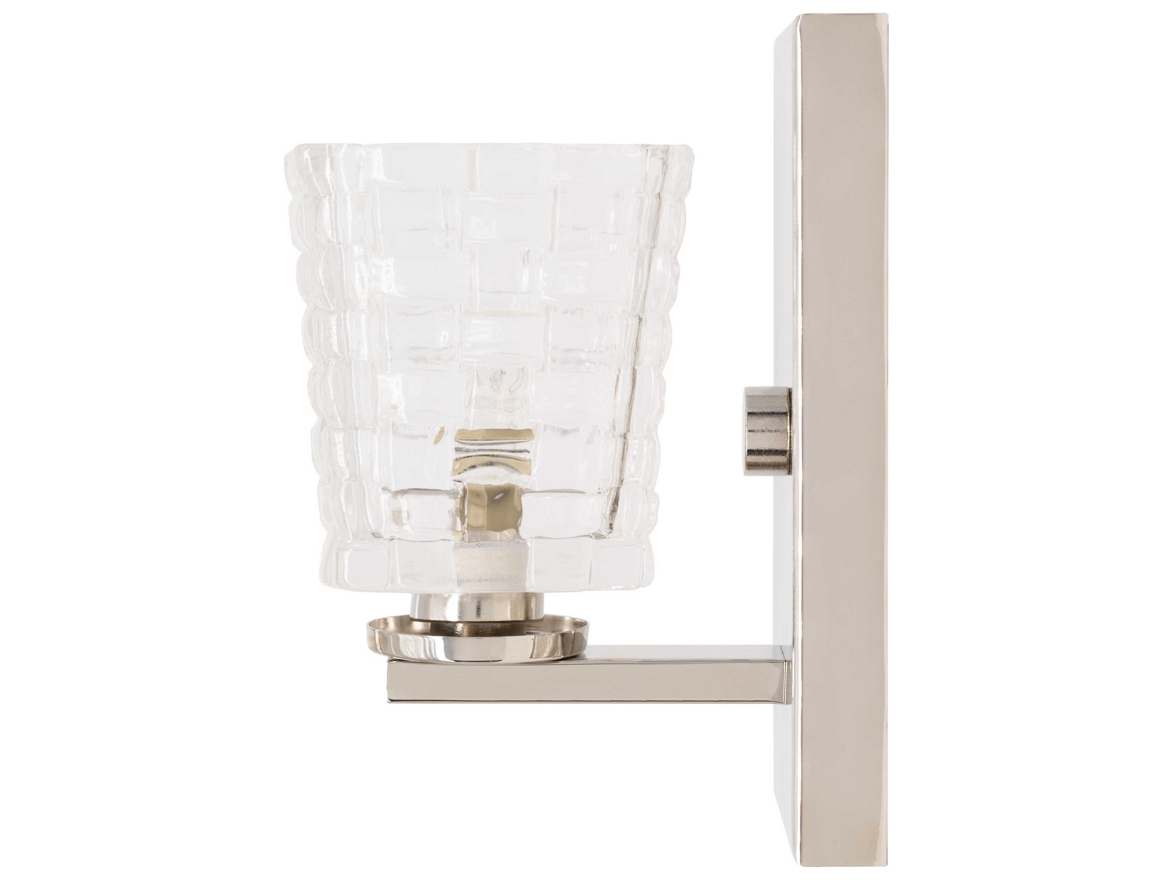 Surya Sandi 1-Light Metallic Nickel Wall Sconce