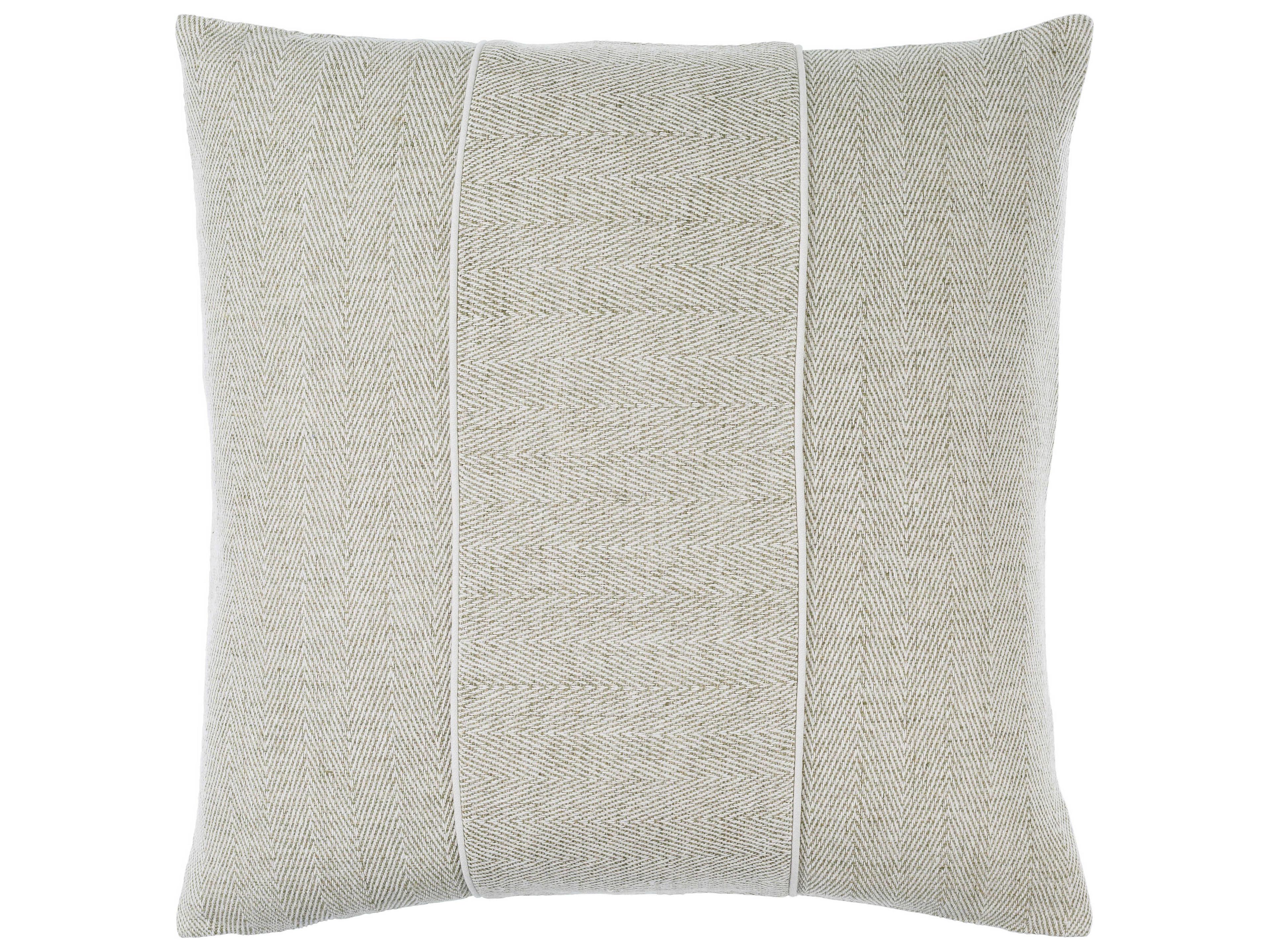 Surya Stitched Linen Beige Pillow