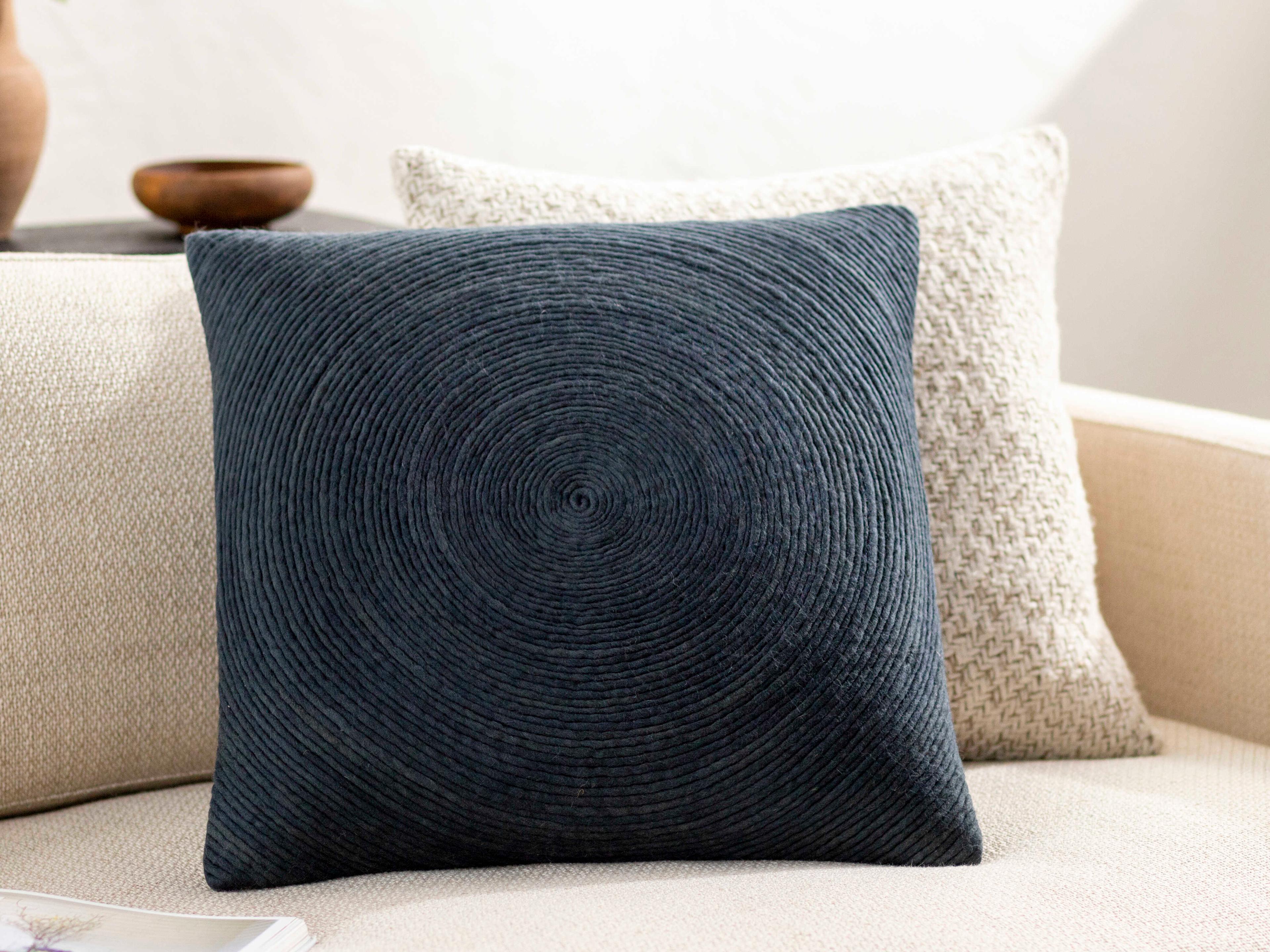 Surya Sequence Midnight Blue Pillow