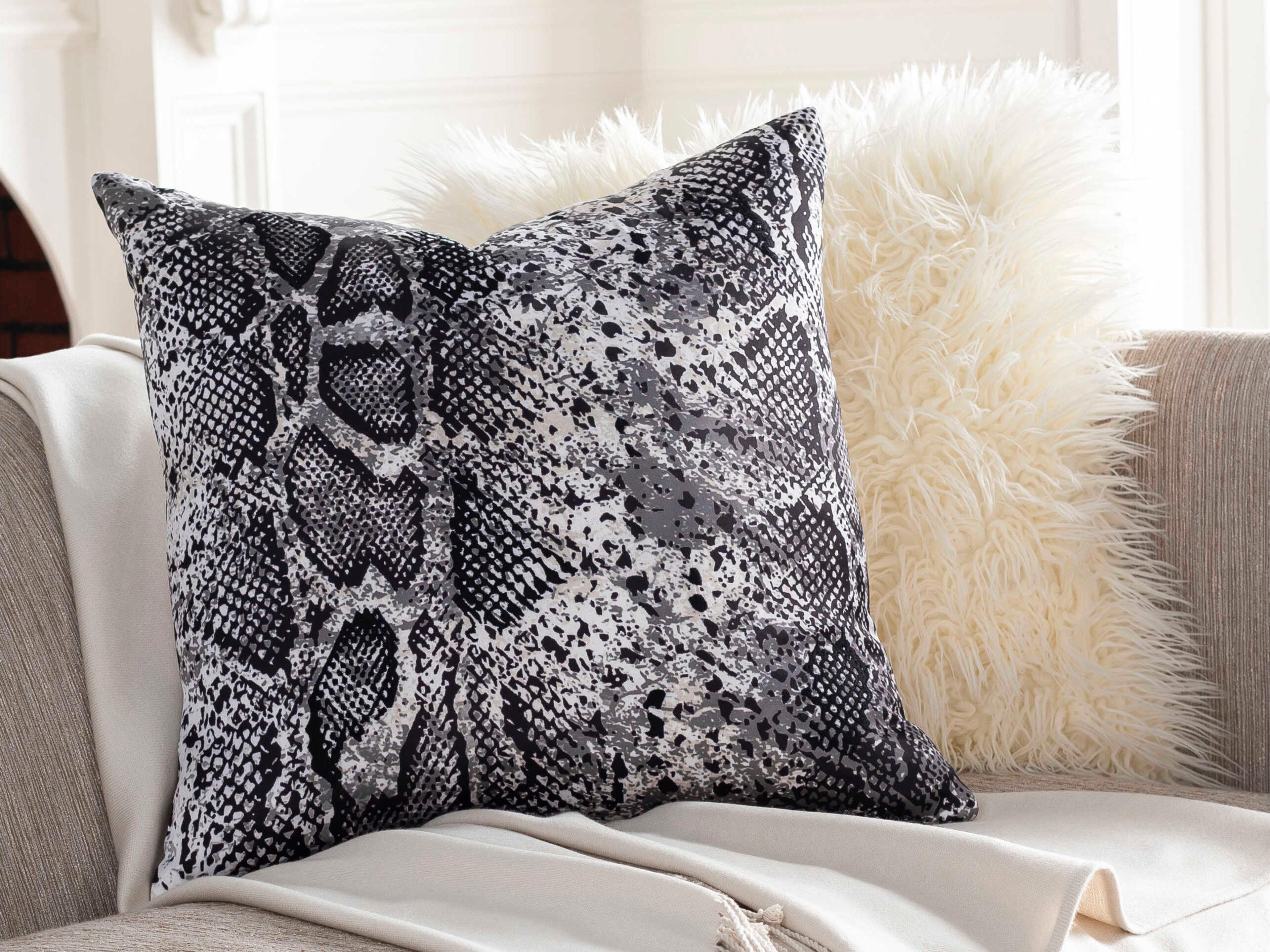 Surya Safari Black Pillow