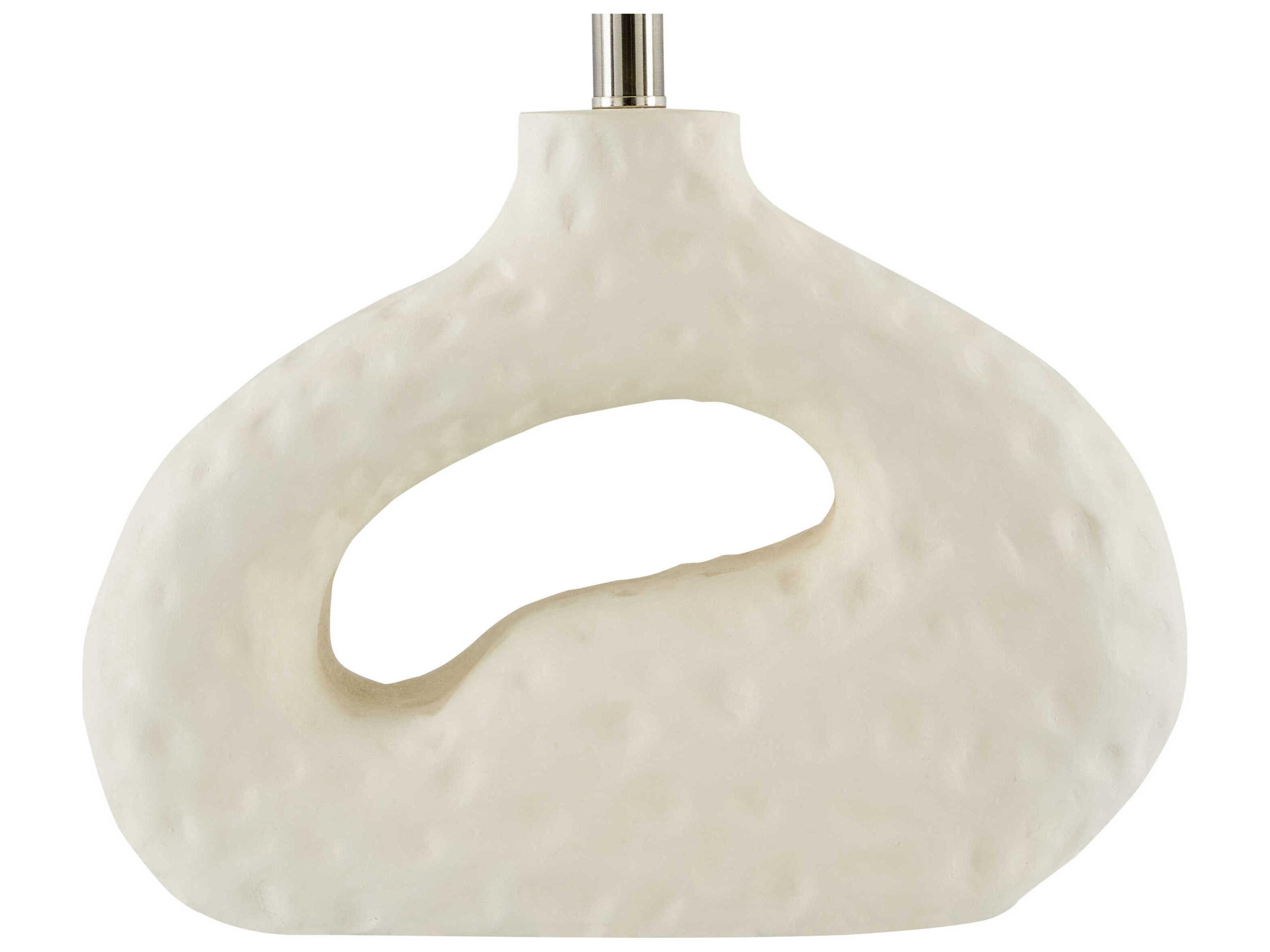 Surya Susitna White Brown Linen Table Lamp