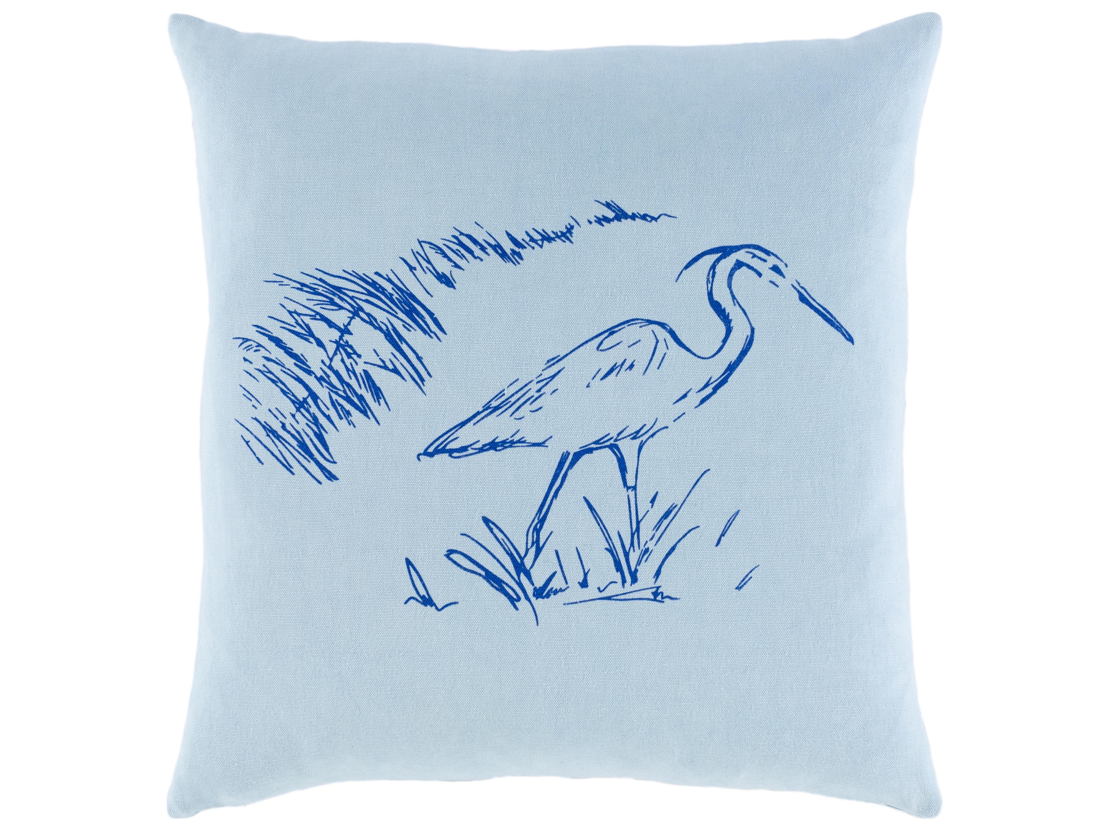 Sea Life Ice Blue Pillow