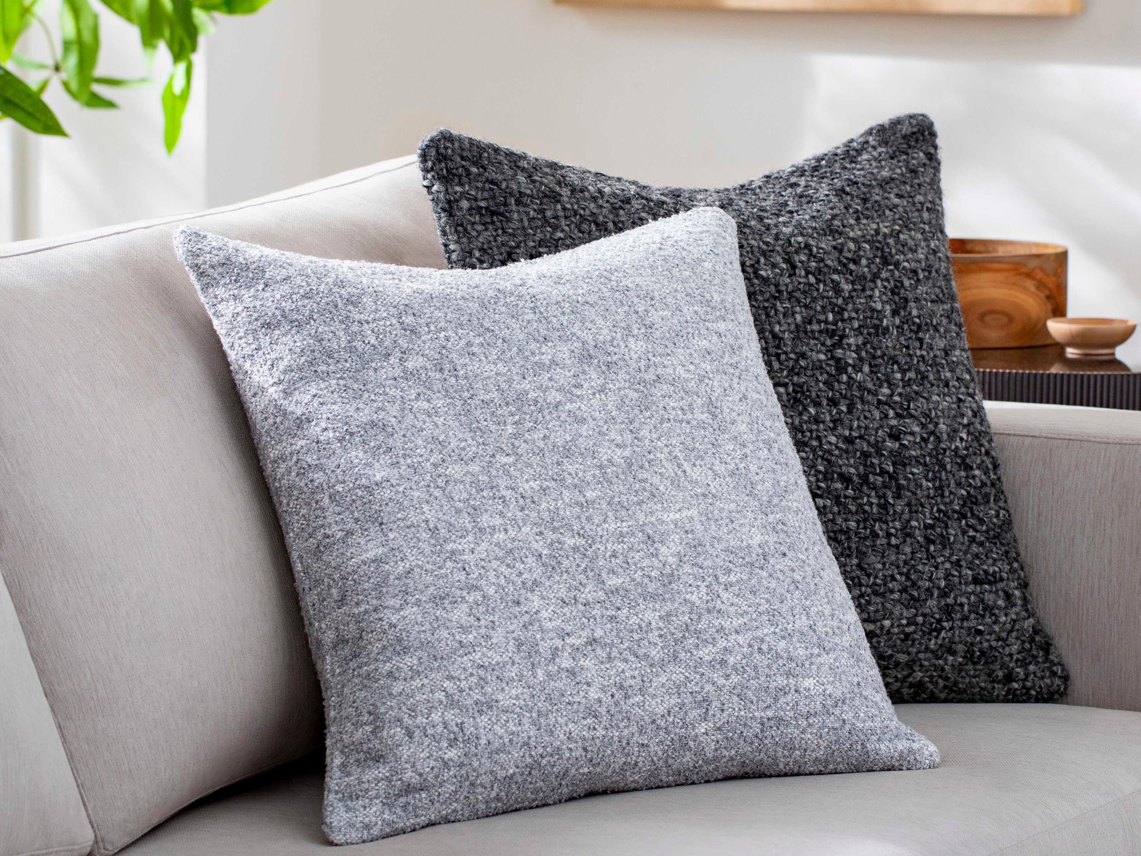 Surya Saanvi Light Slate Pillow