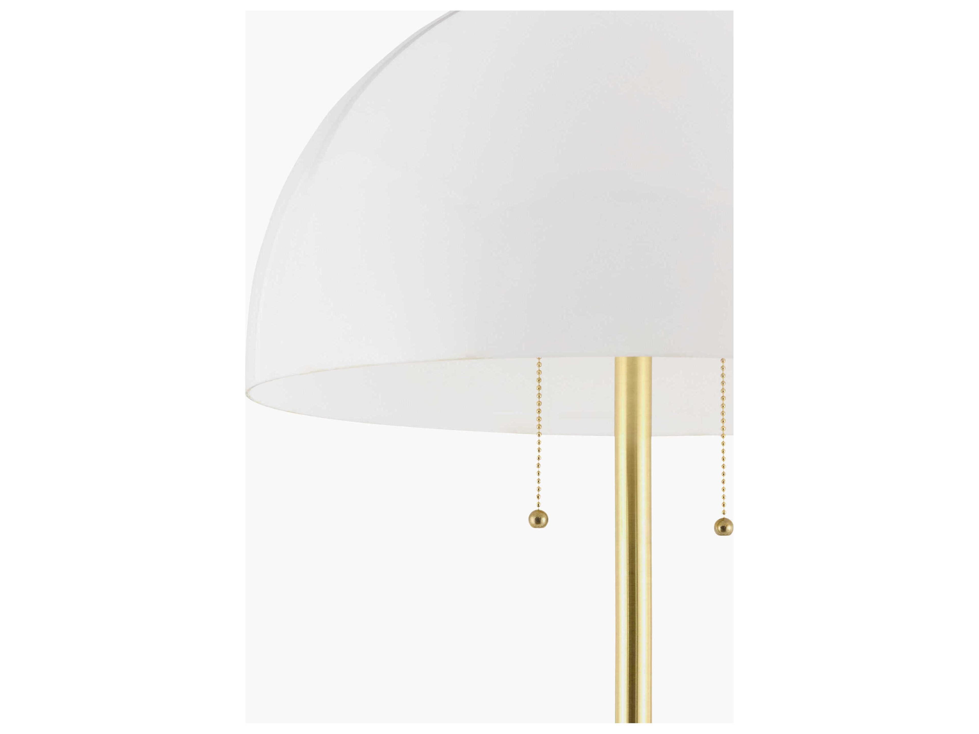 Surya Starlux Metallic Brass White Glass Floor Lamp