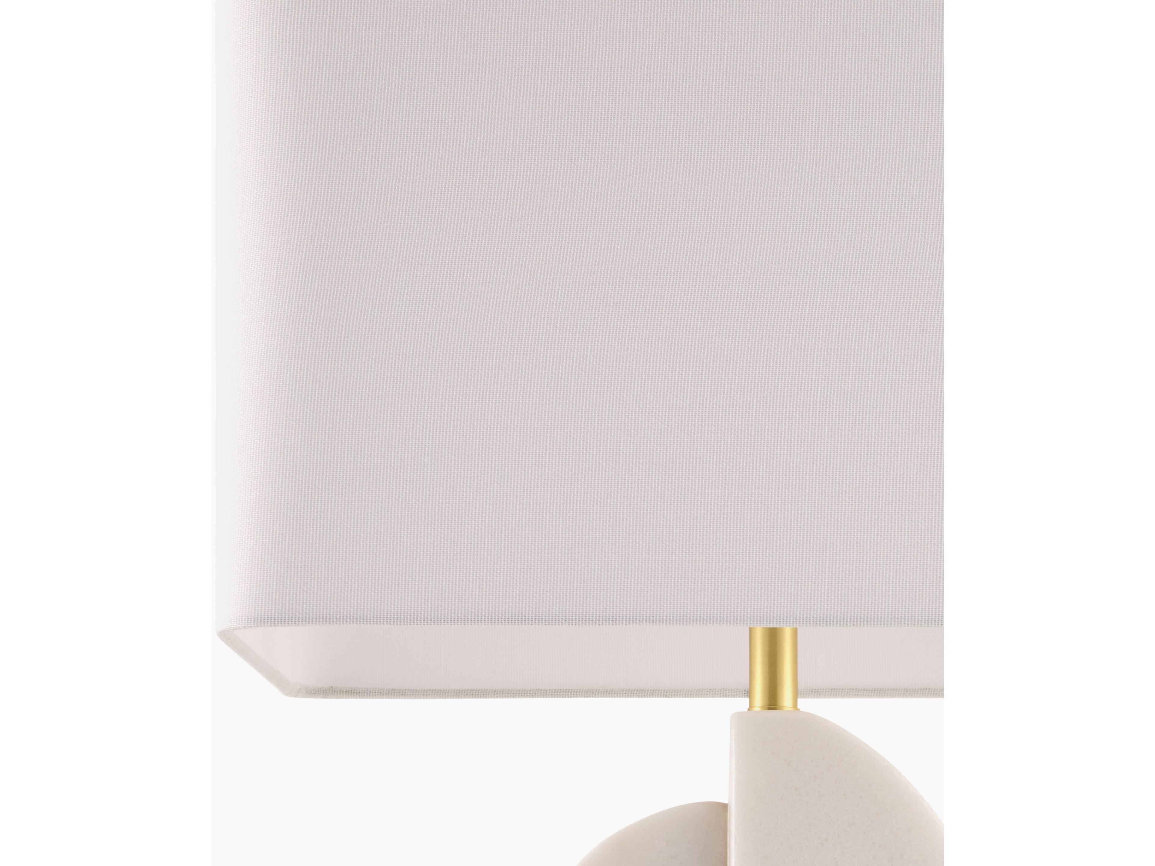 Surya Setubal White Linen Buffet Lamp