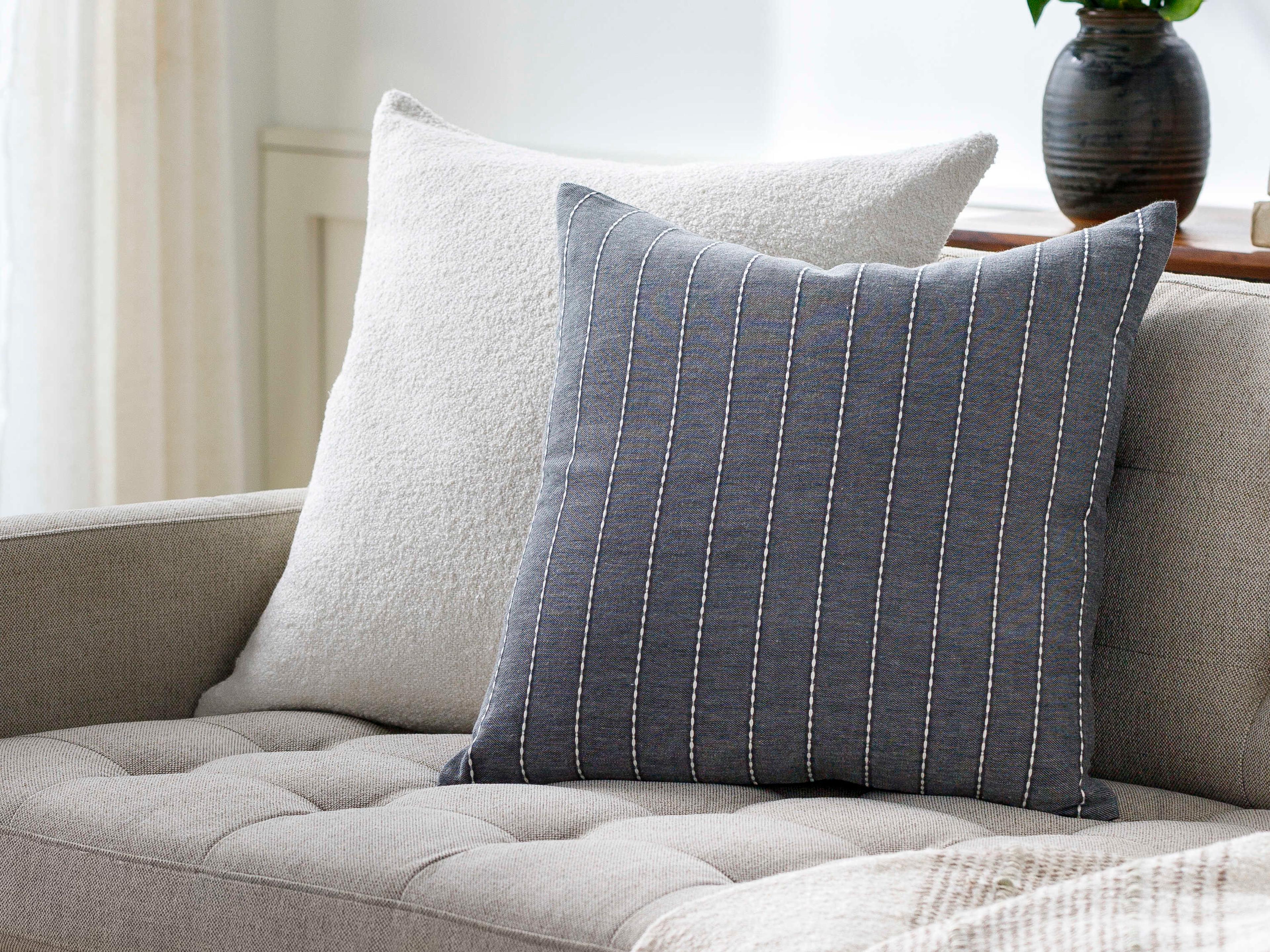 Surya Suits Gray Pillow