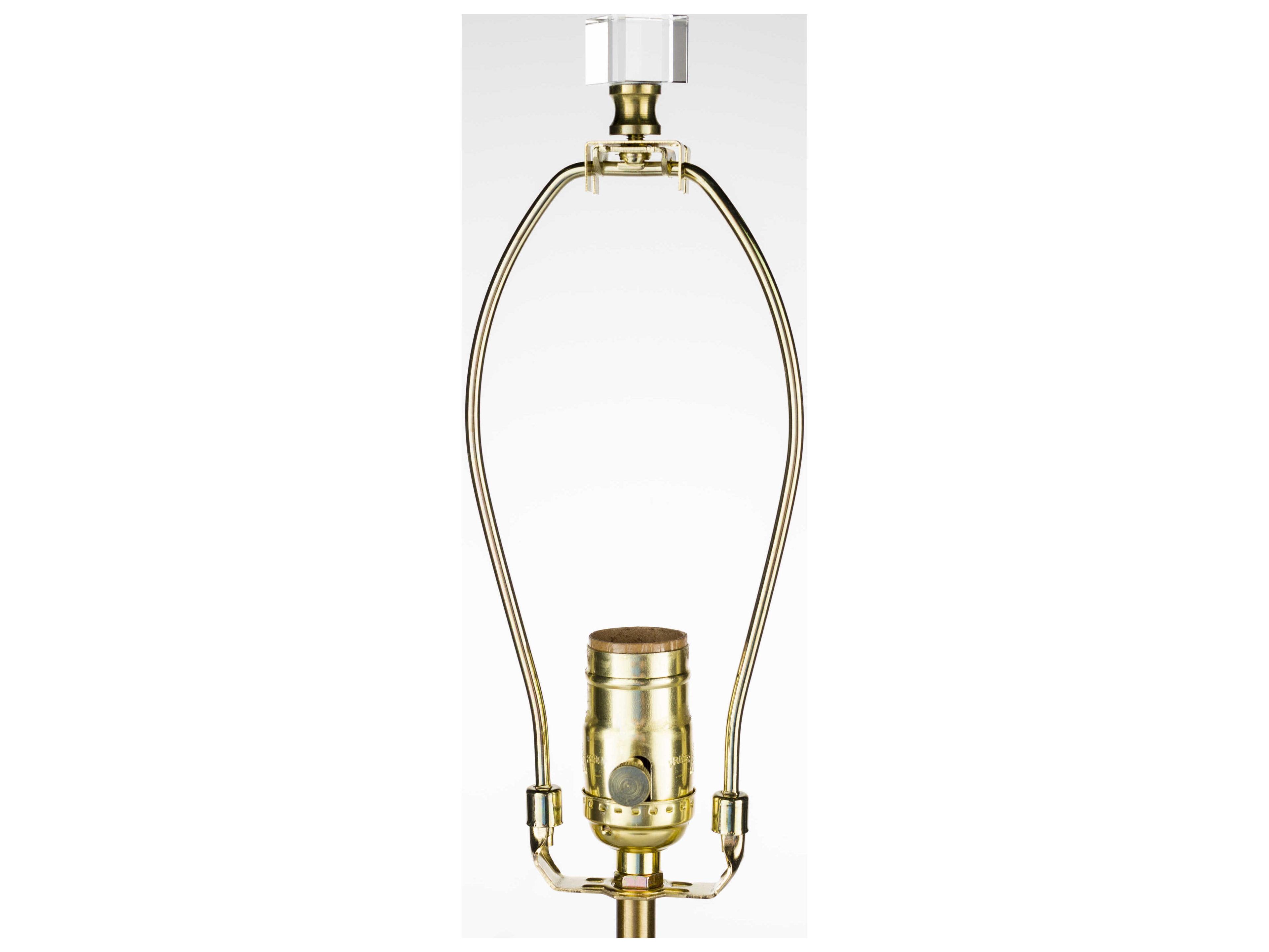 Surya Surrey Clear Gray Linen Table Lamp