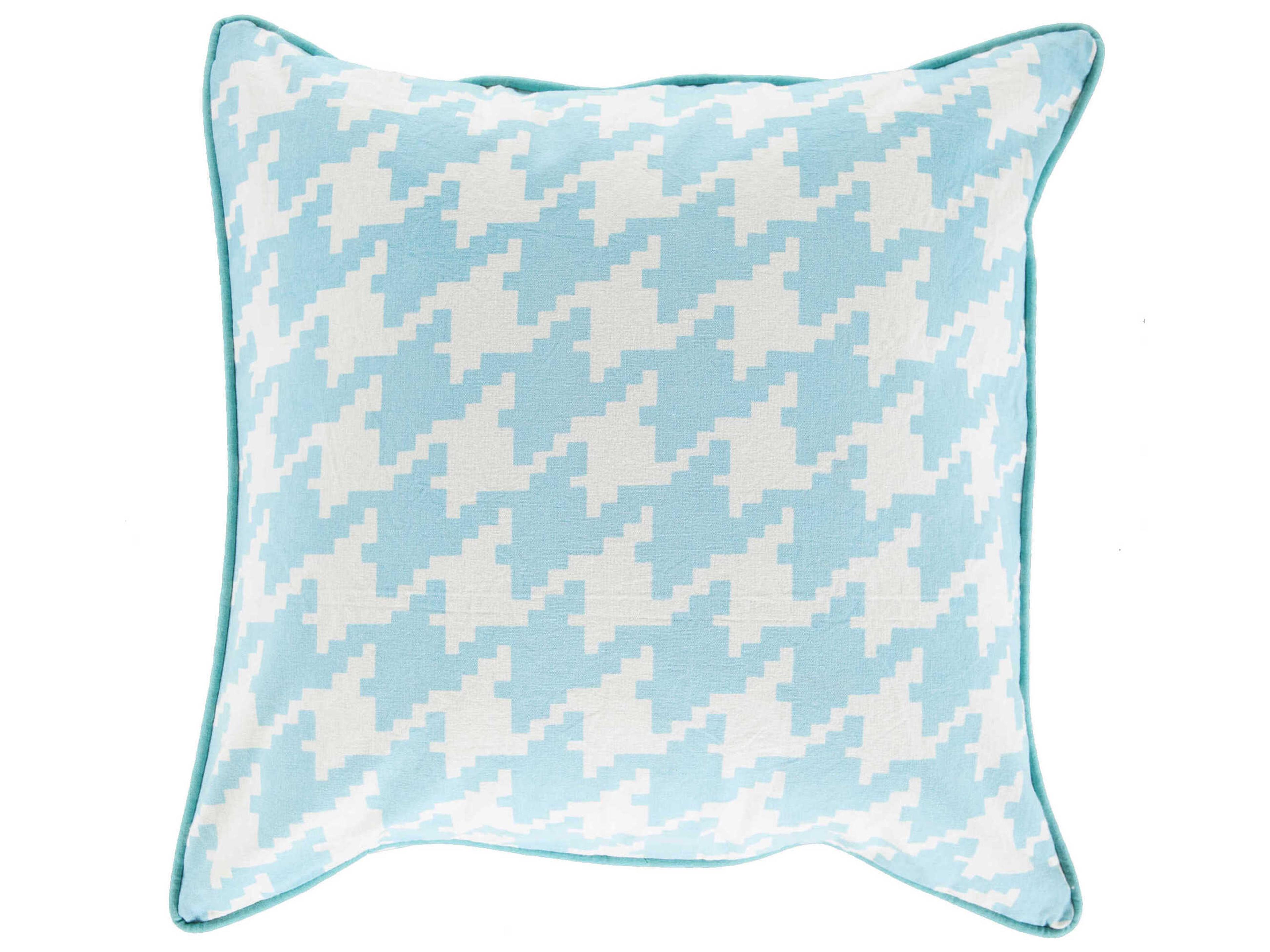 Houndstooth Mint Pillow