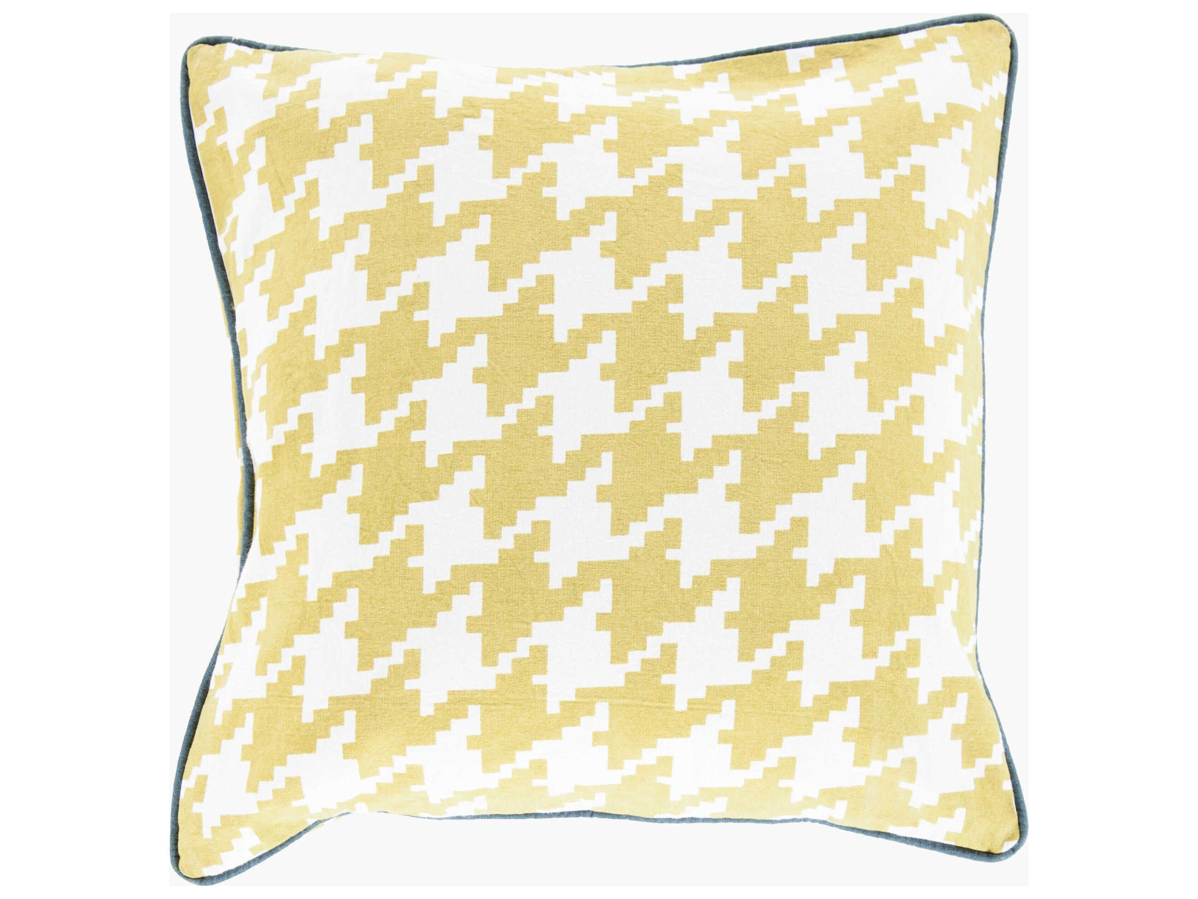 Houndstooth Grass Green Pillow